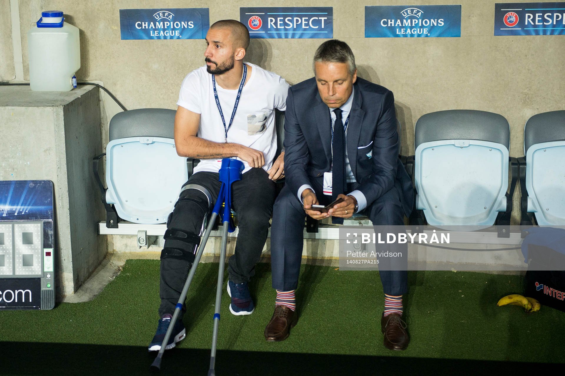 Malmö FFs långtidsskadade Guillermo Molins med sina