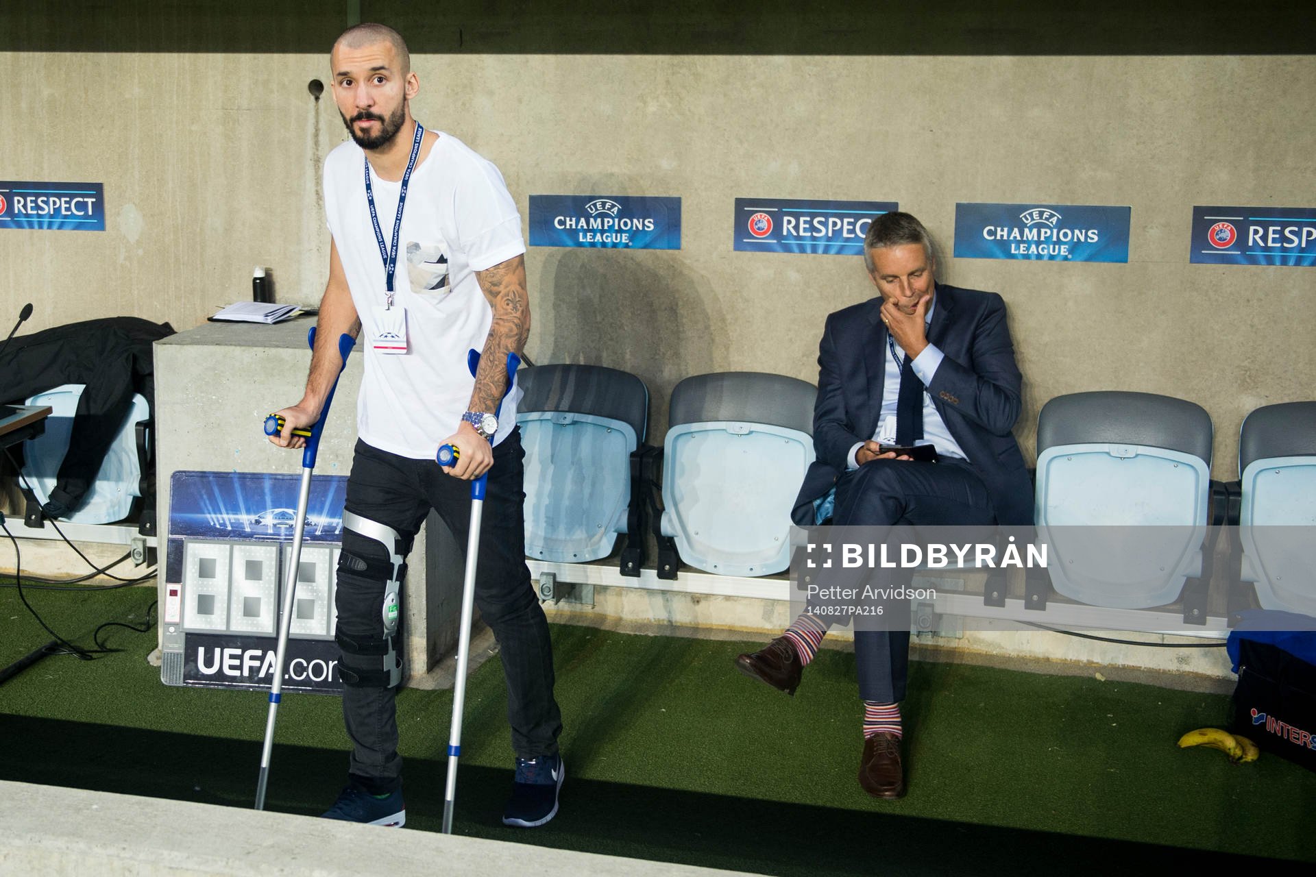 Malmö FFs långtidsskadade Guillermo Molins med sina