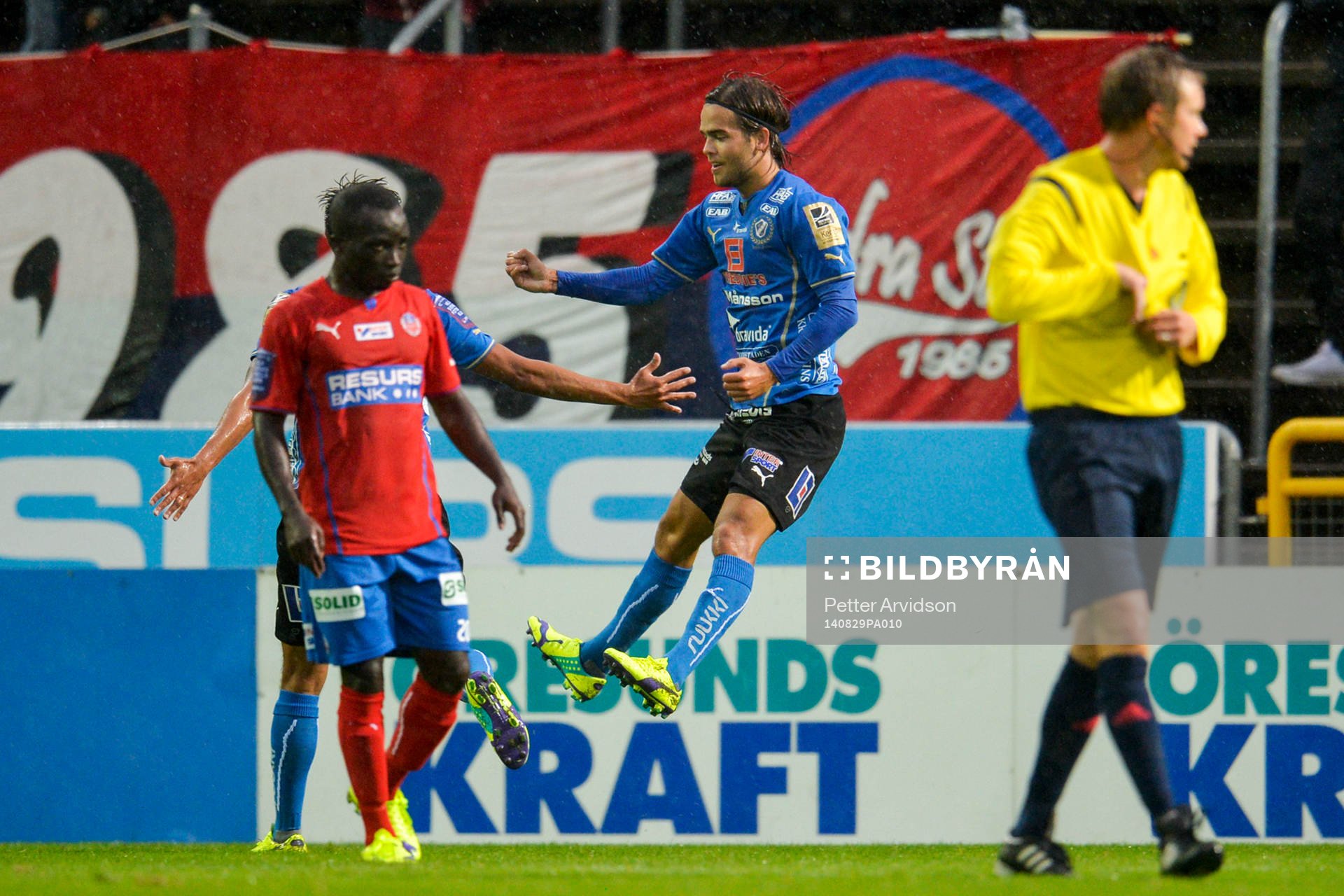 Halmstads Kristinn Steindorsson jublar