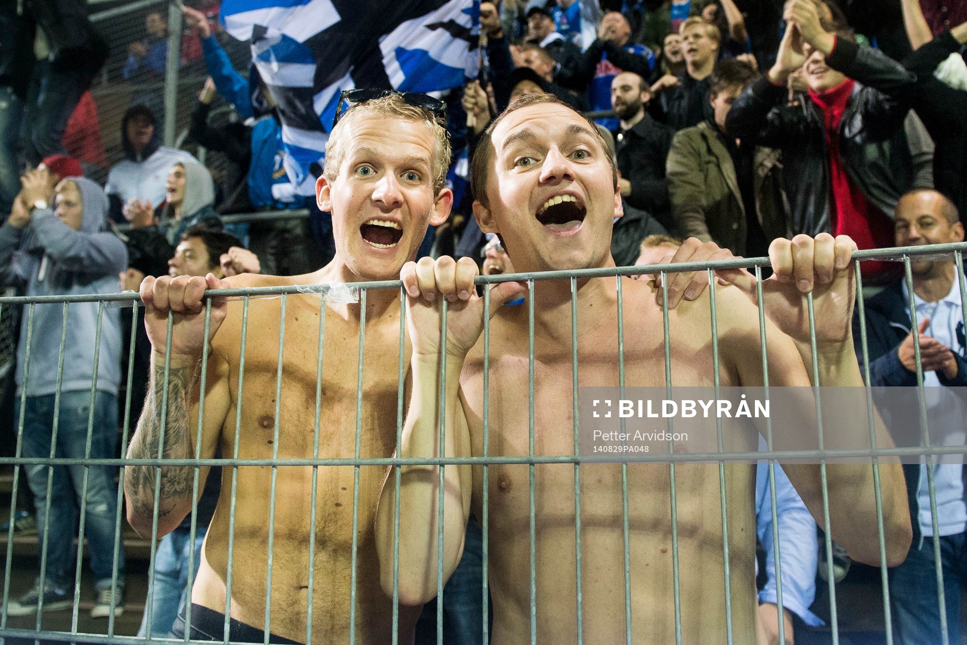 Halmstads supportrar jublar