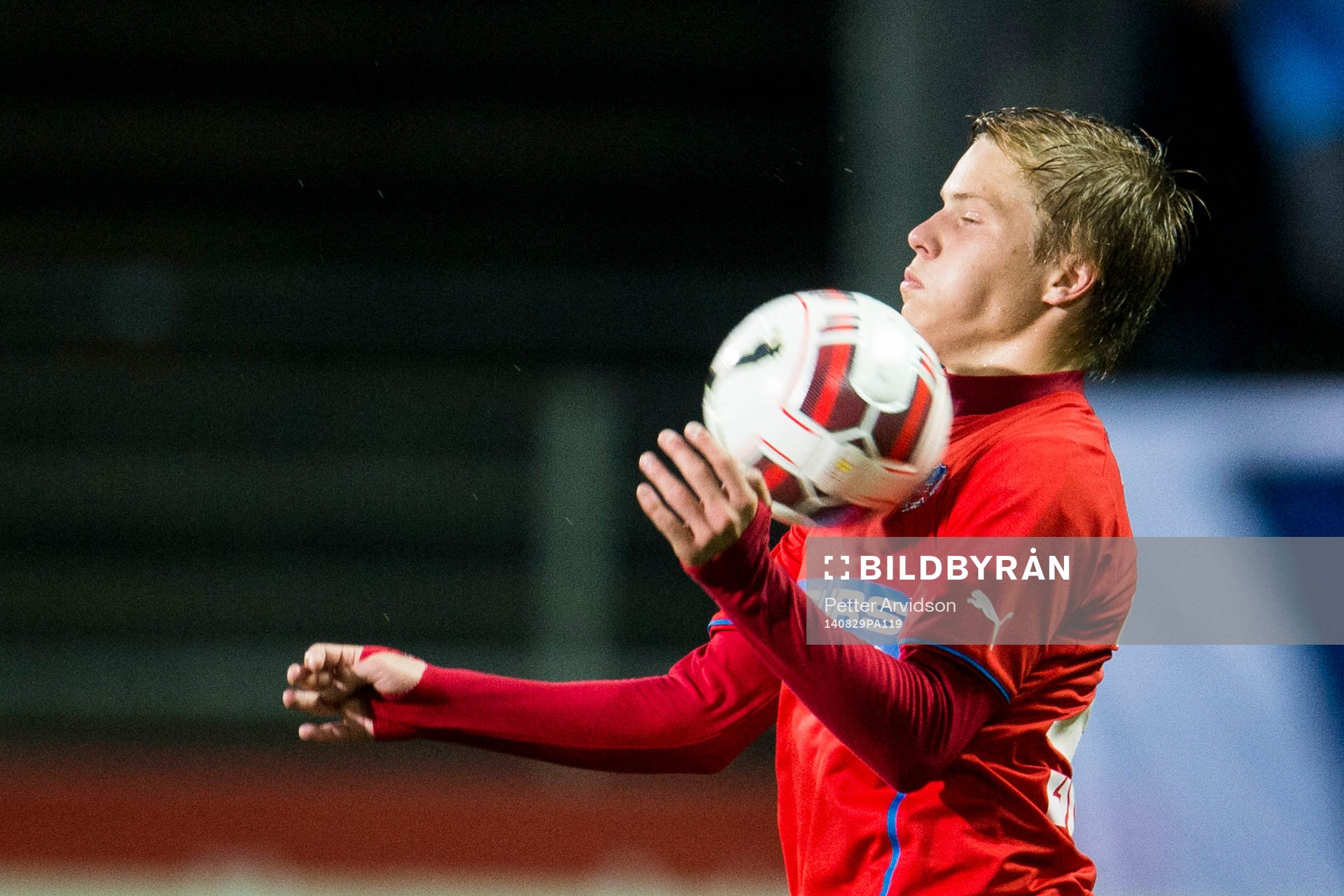 Helsingborgs Jere Uronen under fotbollsmatchen i Allsvenskan mellan Helsingborg och Halmstad den 29 augusti 2014 i Helsingborg.
