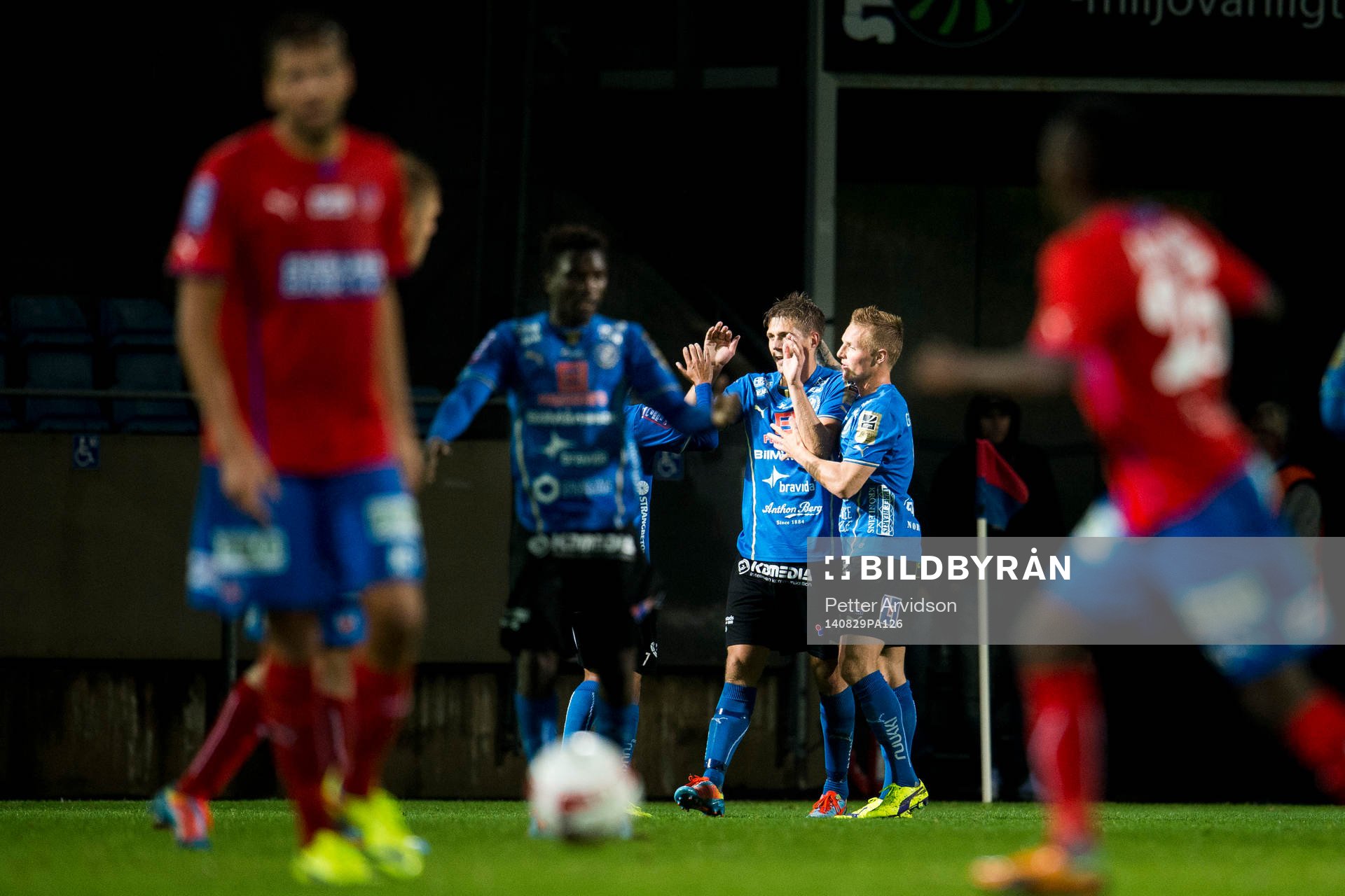Halmstads spelare jublar