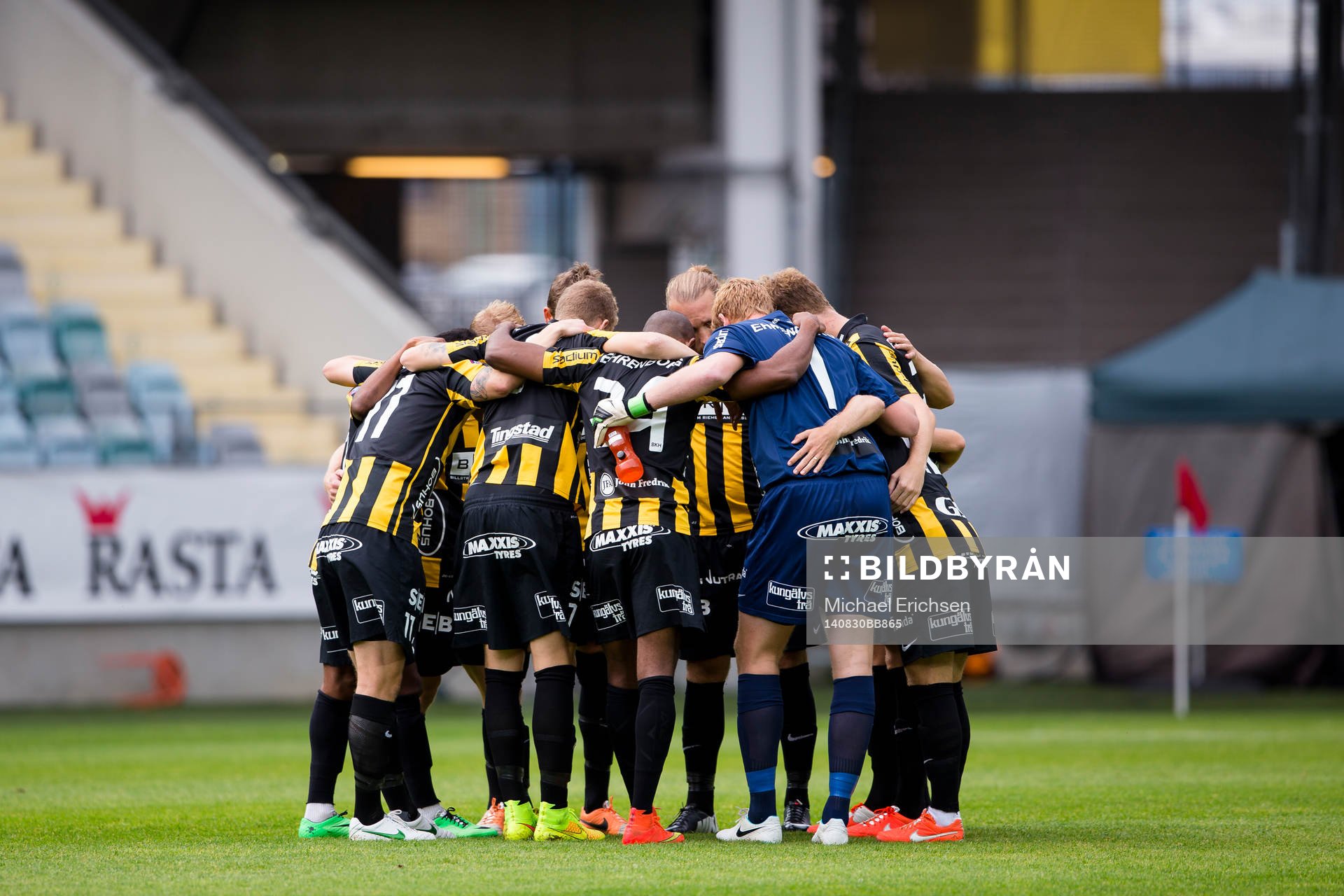 Häcken samlade innan fotbollsmatchen i Allsvenskan mellan