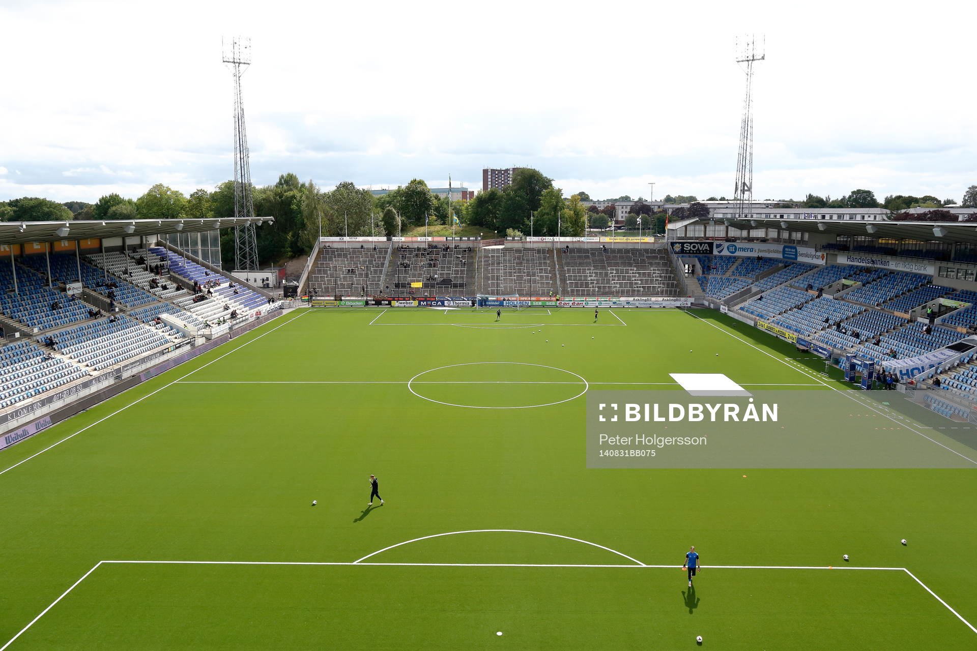 Nya Idrottsparken före fotbollsmatchen i Allsvenskan