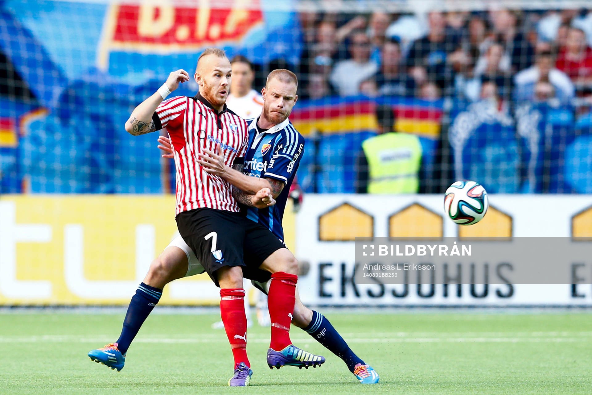 Malmö FFs Magnus Eriksson och Djurgårdens Fredrik Stenman