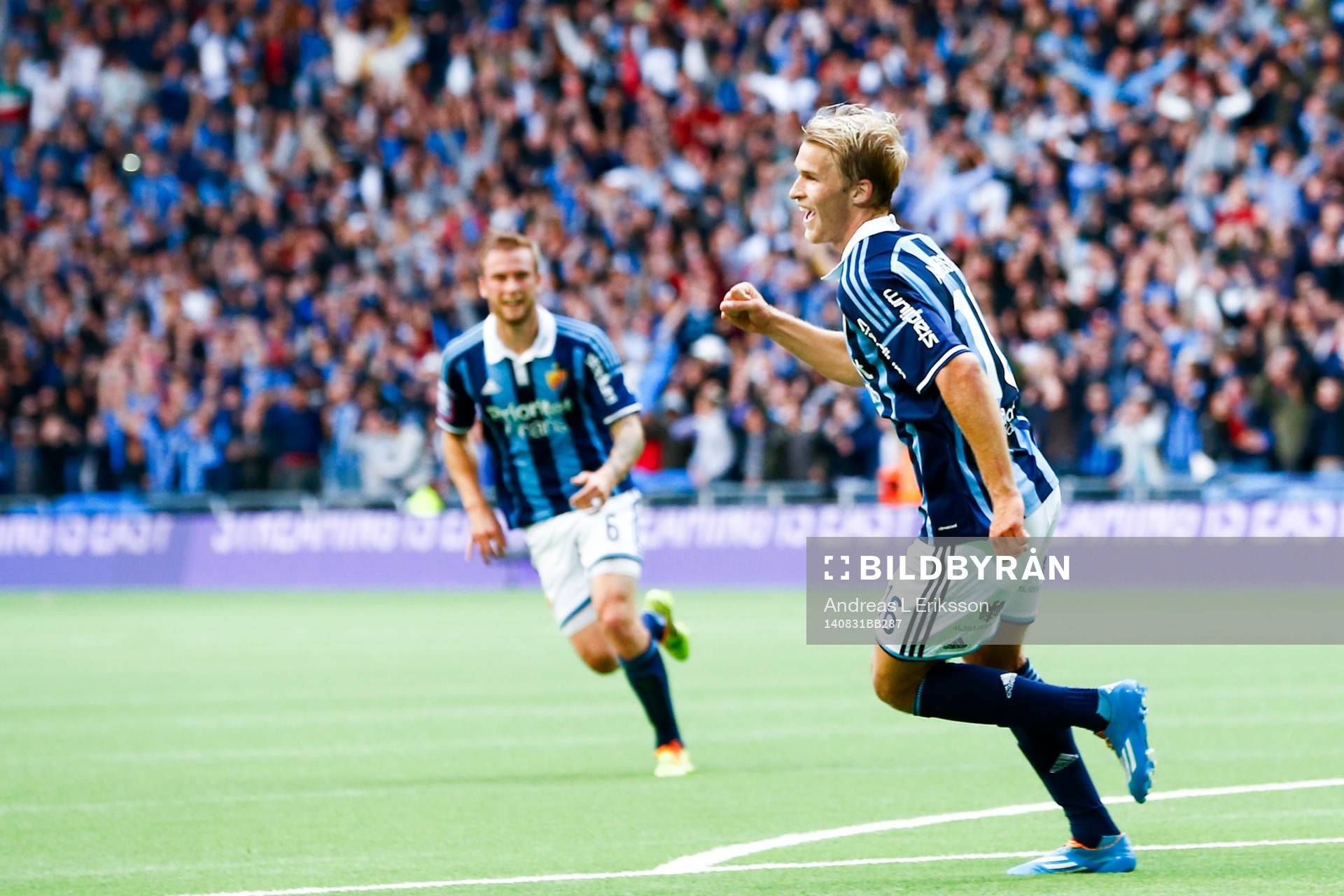 Djurgårdens Sebastian Andersson jublar