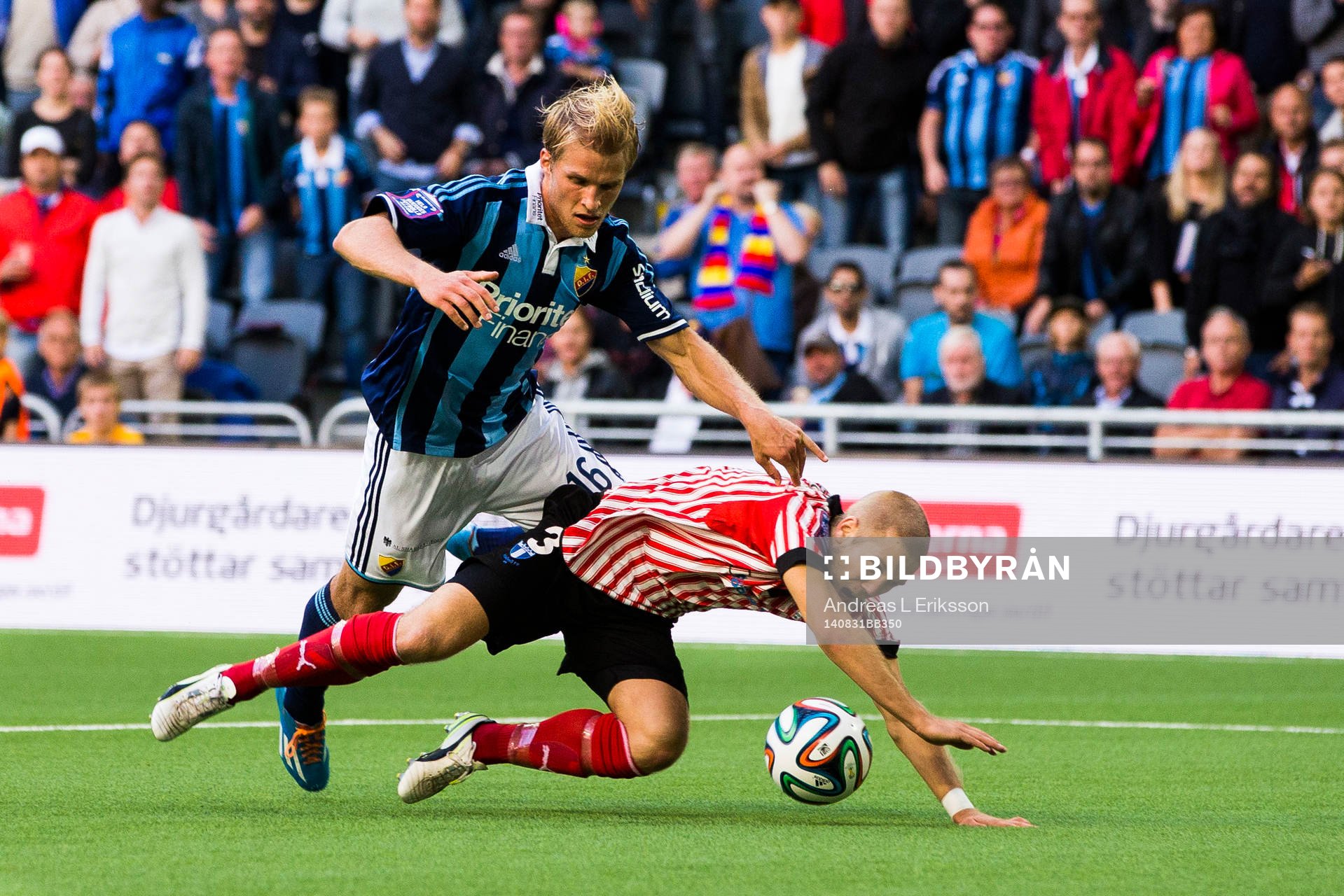 Djurgårdens Sebastian Andersson coh Malmö FFs Anton