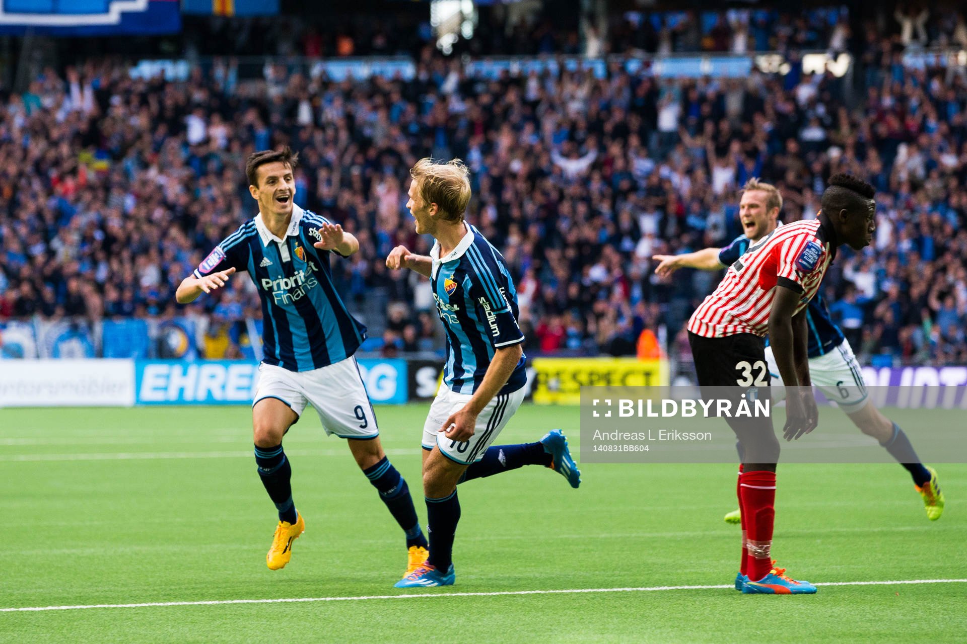 Djurgårdens Sebastian Andersson jublar