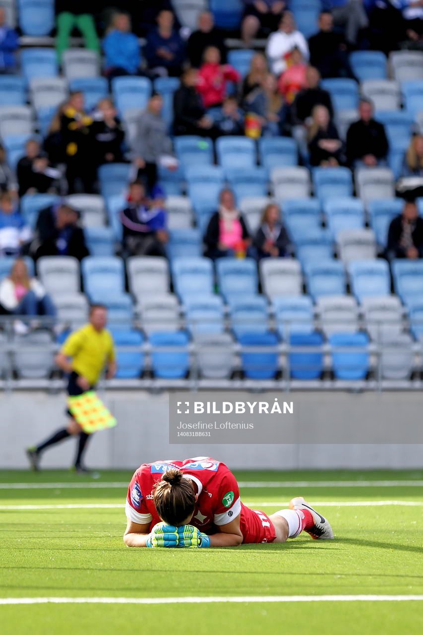 Norrköpings målvakt David Mitov Nilsson deppar