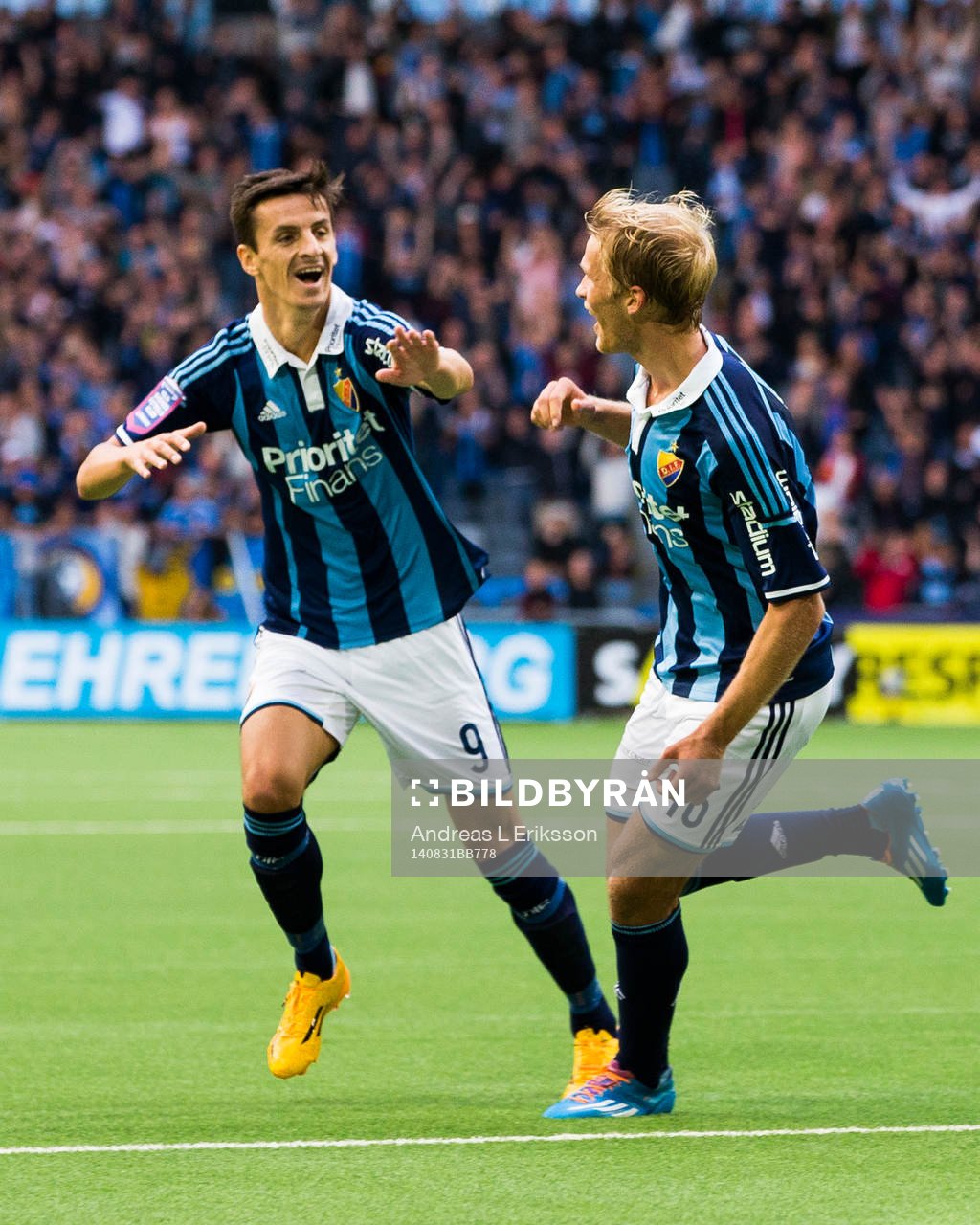 Djurgårdens Sebastian Andersson jublar