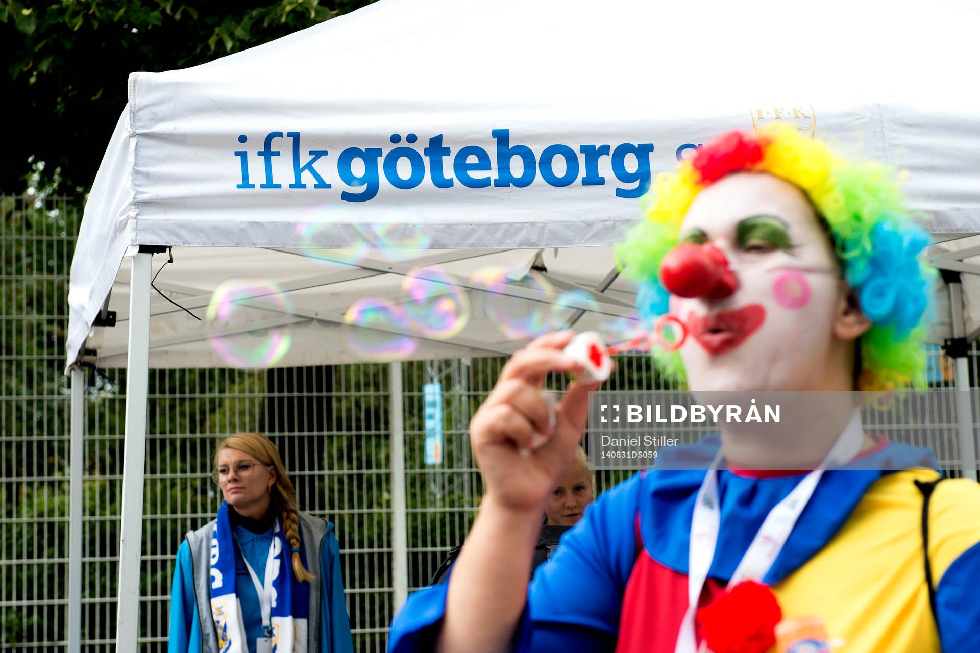 Clowner innan fotbollsmatchen i Allsvenskan mellan IFK