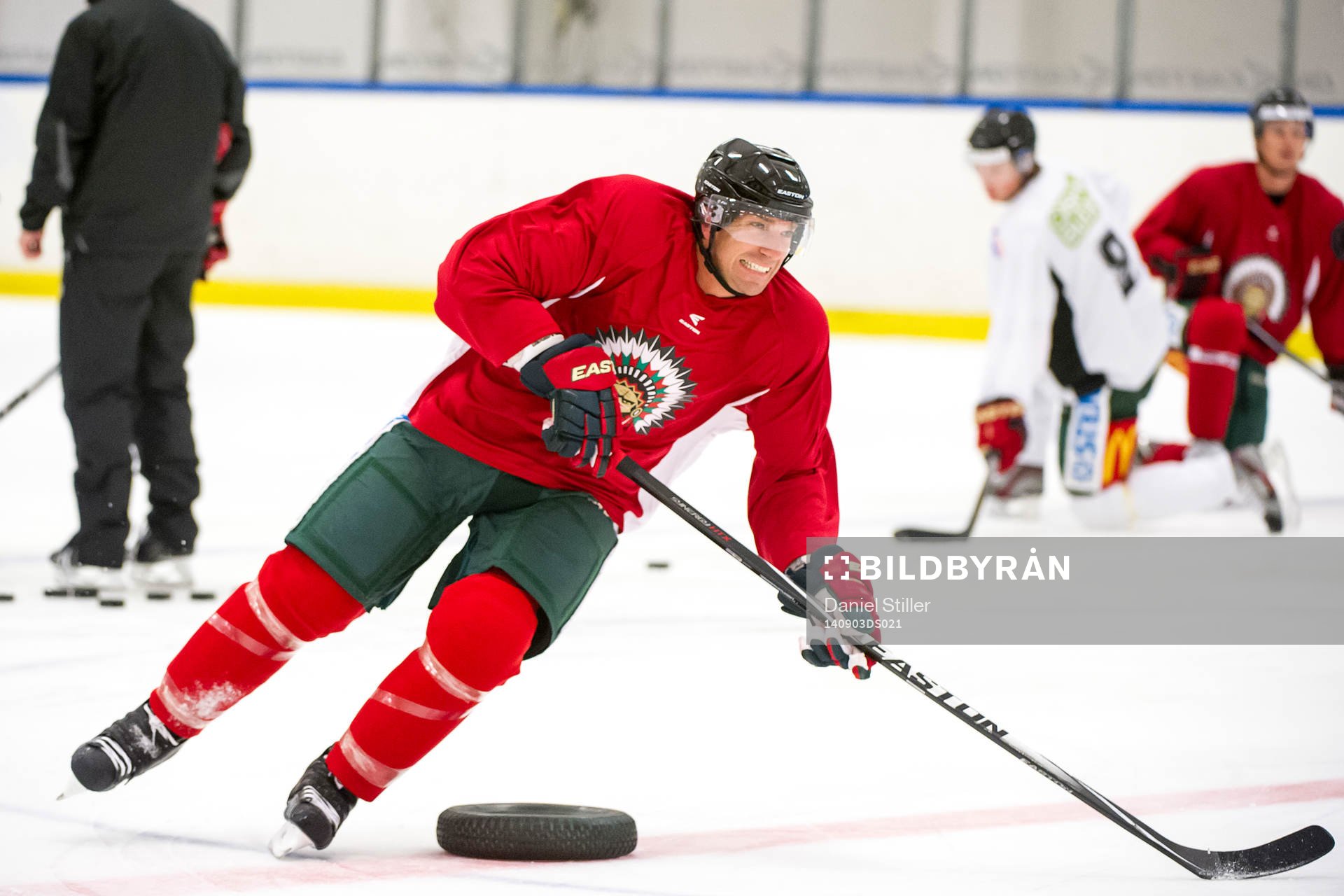under en träning med Frölunda