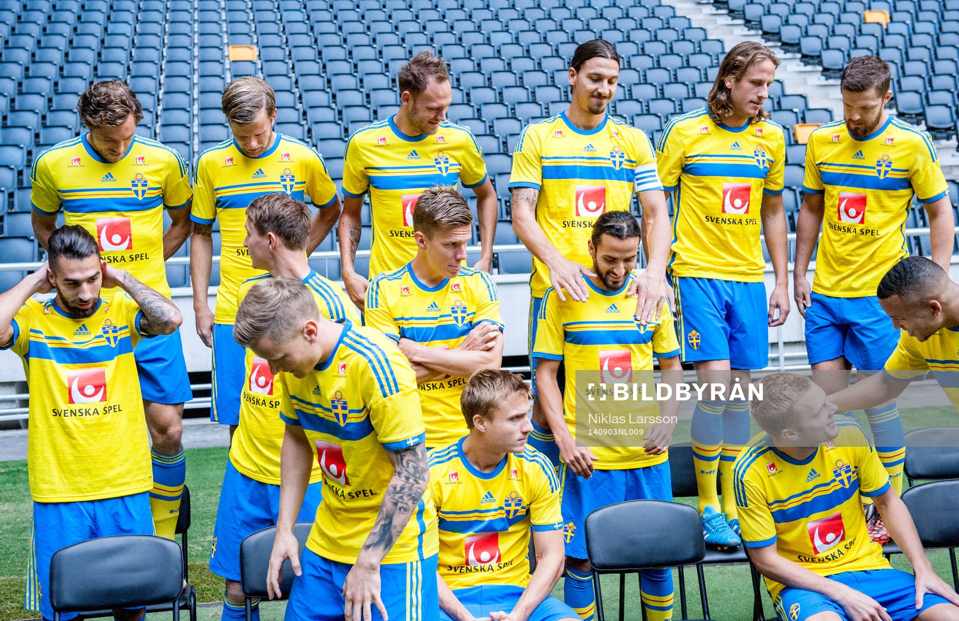 Sveriges Zlatan Ibrahimovic och Erkan Zengin m fl