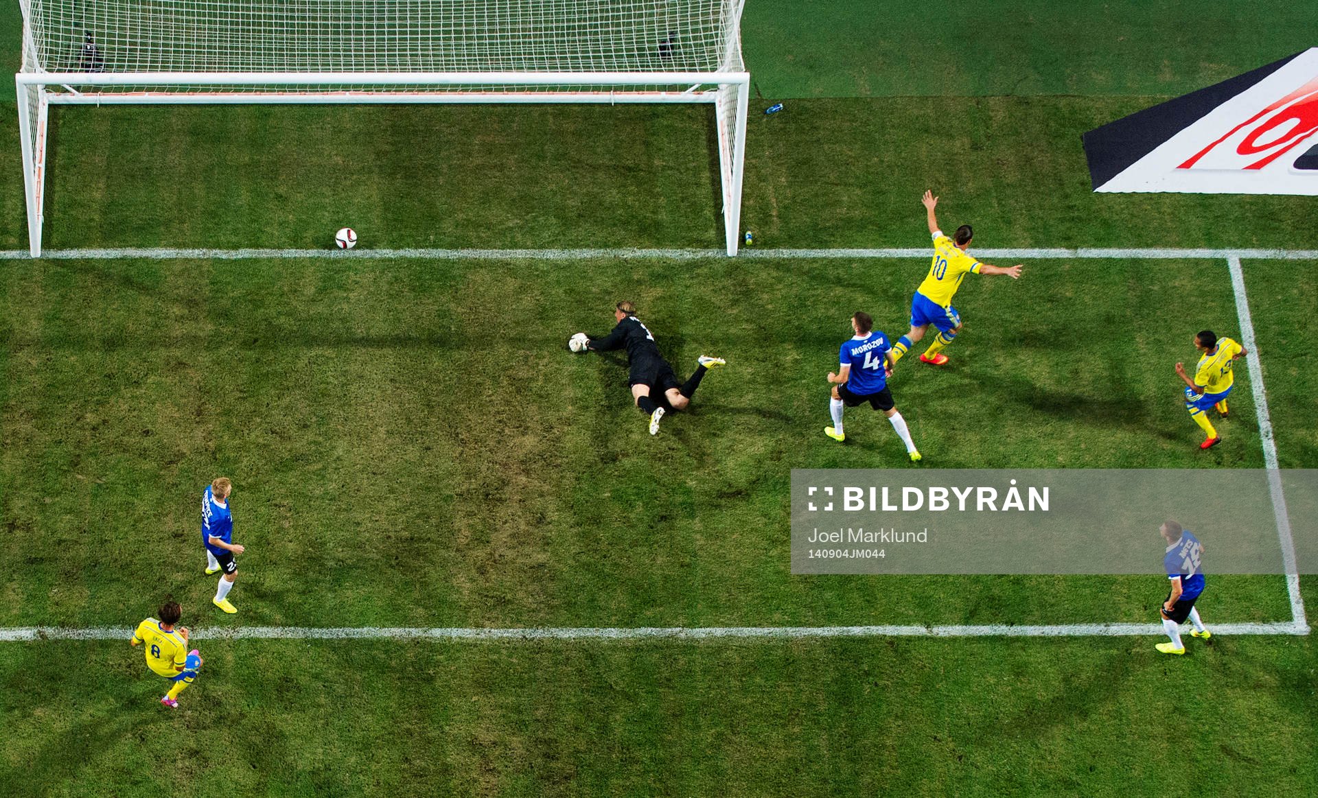 Sveriges Zlatan Ibrahimovic jublar