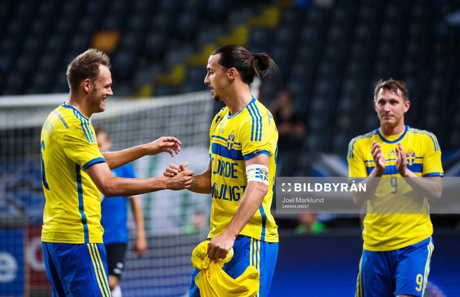 Sveriges Andreas Granqvist (t v) och Kim Källström (t h)