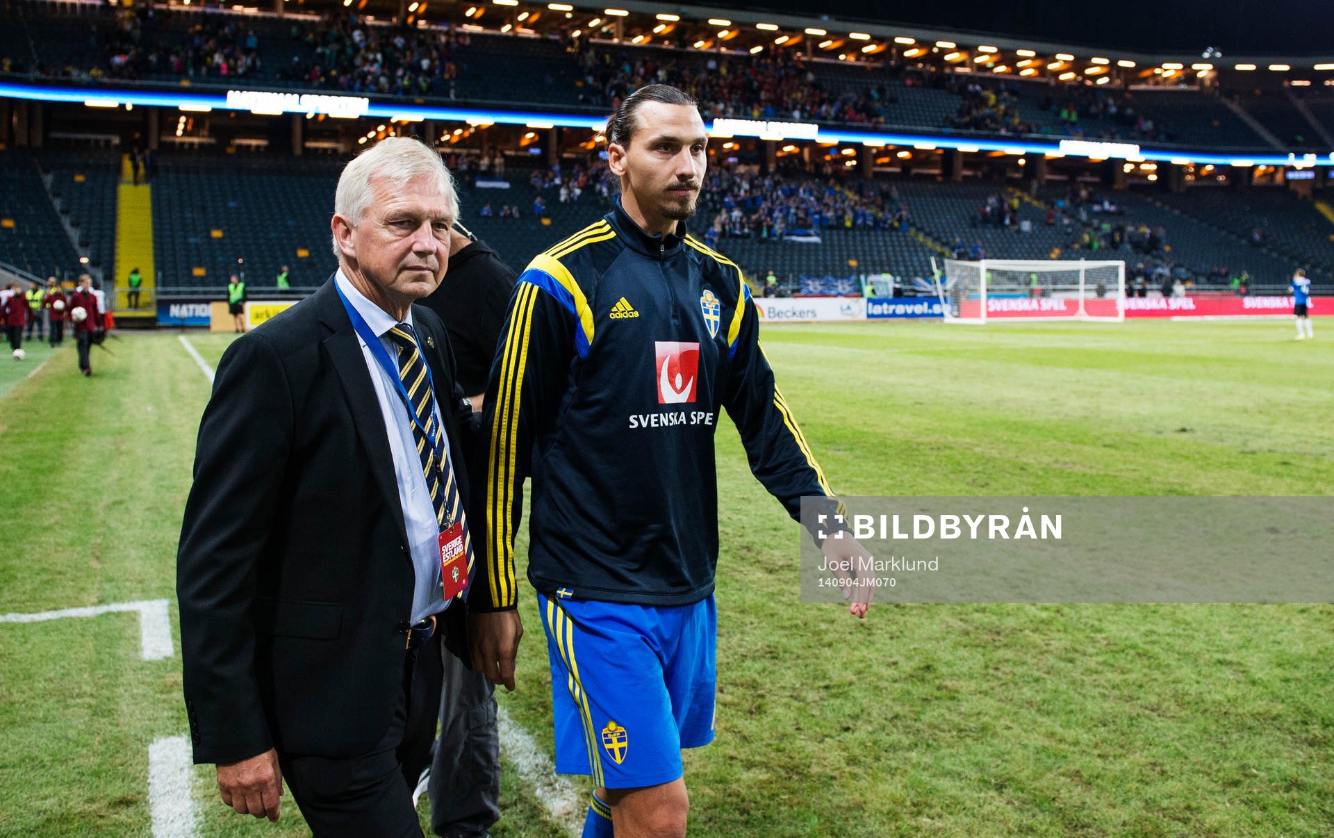 Sveriges landslagschef Lars Richt och Zlatan Ibrahimovic