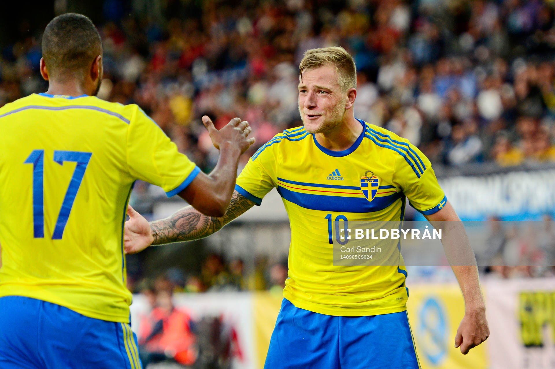 Sverige Isaac Kiese Thelin firas av John Guidetti