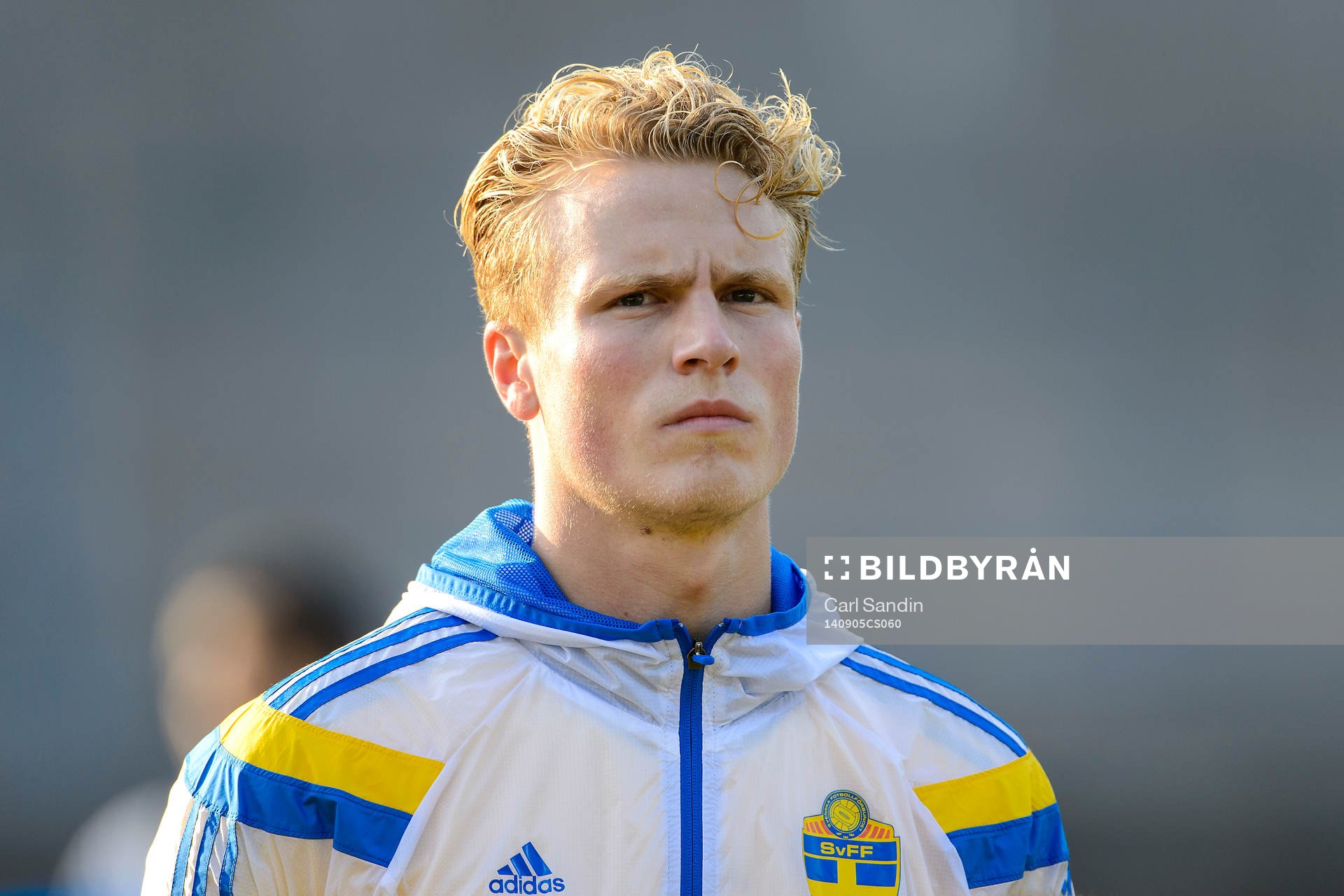 Sveriges Oscar Hiljemark vid lineup innan fotbollsmatchen i