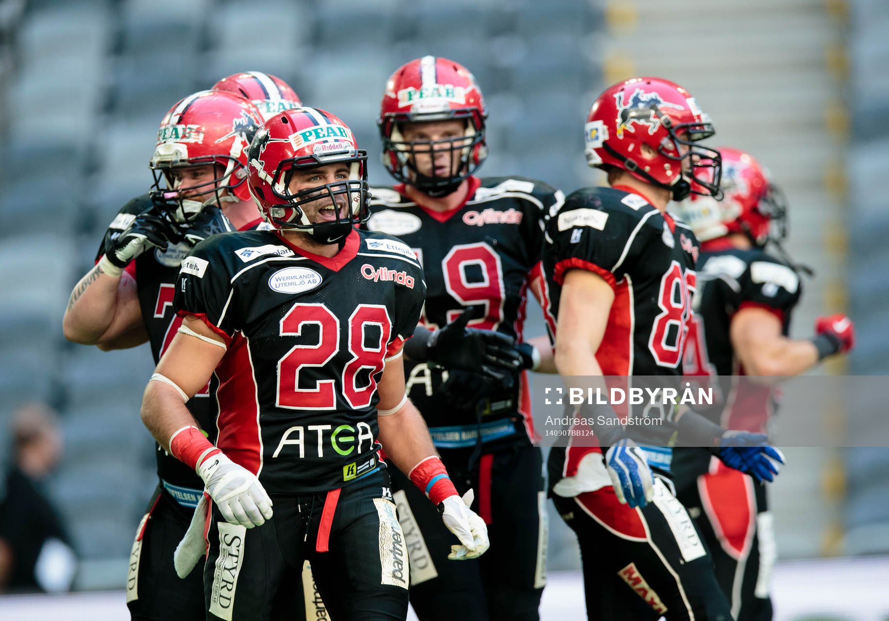 Carlstad Crusaders Jack Moro gör en touchdown och