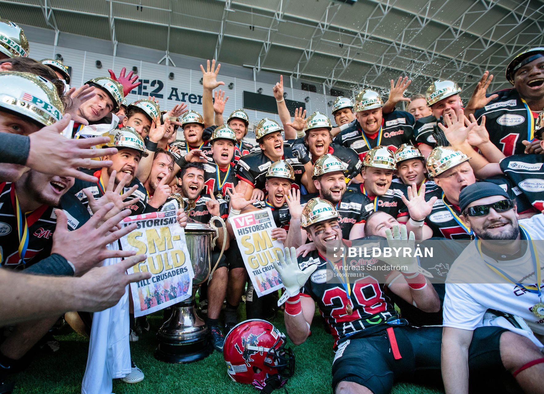 Carlstad Crusaders firar SM-guldet
