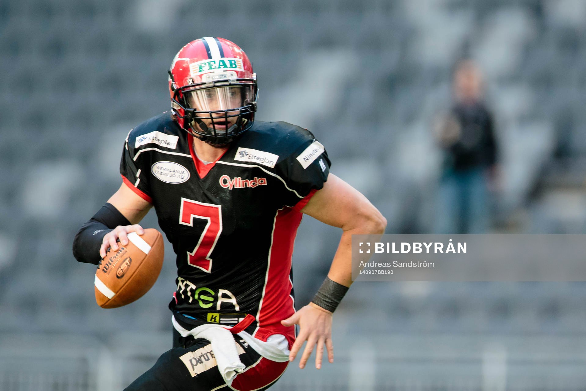 Carlstad Crusaders quarterback Anders Hermodsson