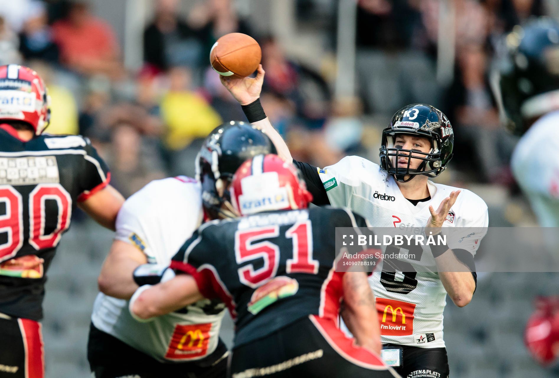 Örebro Black Knights quarterback Joe Clancy