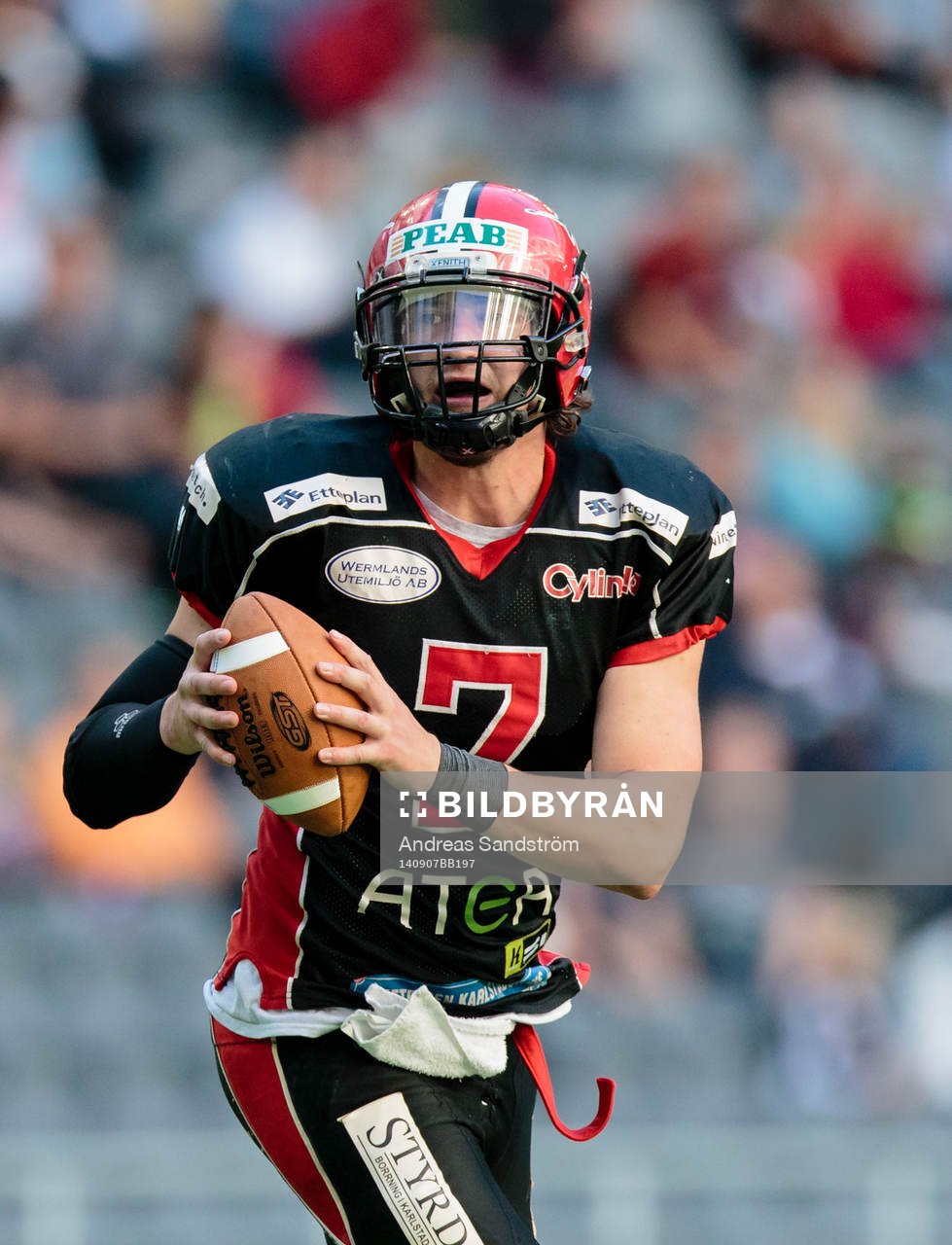 Carlstad Crusaders quarterback Anders Hermodsson