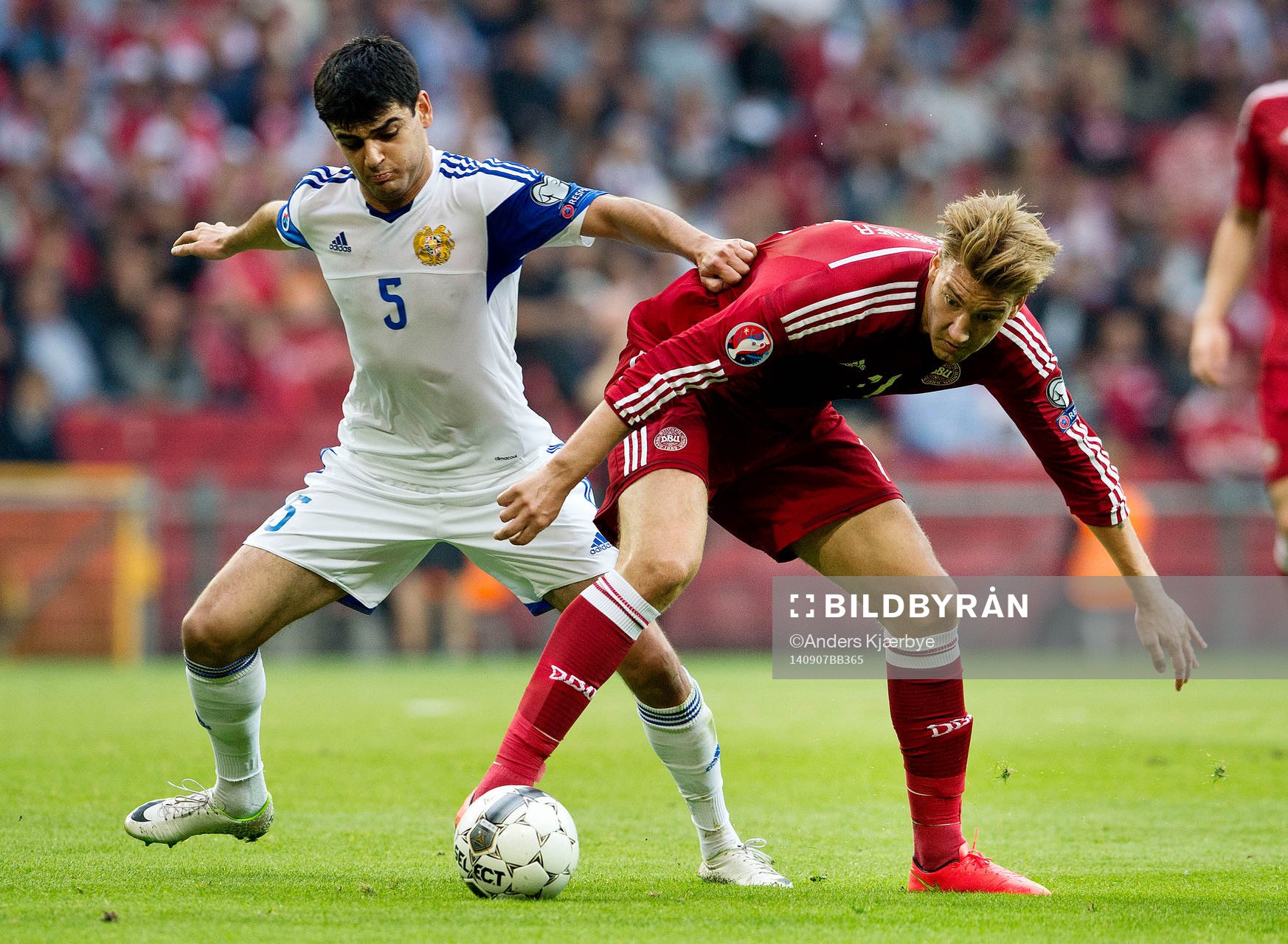 Robert Arzumanyan, ARM and Nicklas Bendtner, DK