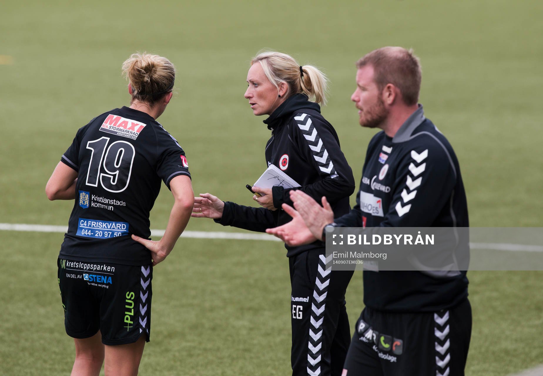 Kristianstads tränare Elisabet Gunnarsdottir under matchen i damallsvenskan mellan Rosengård och Kristianstad den 7 September 2014 i Malmö
