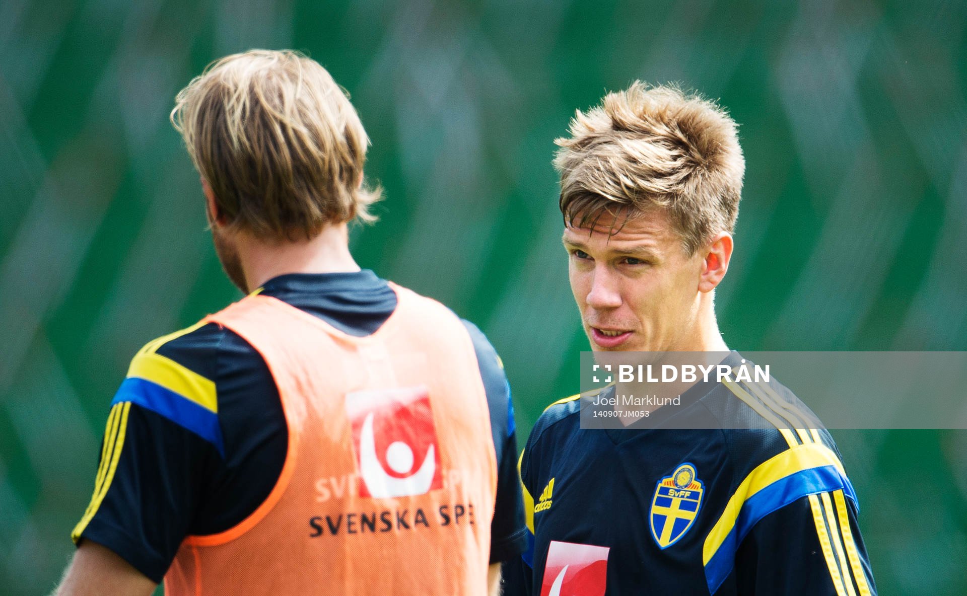 Pontus Wernbloom under Sveriges fotbollandslags träning den 7 september 2014 i Wien.
