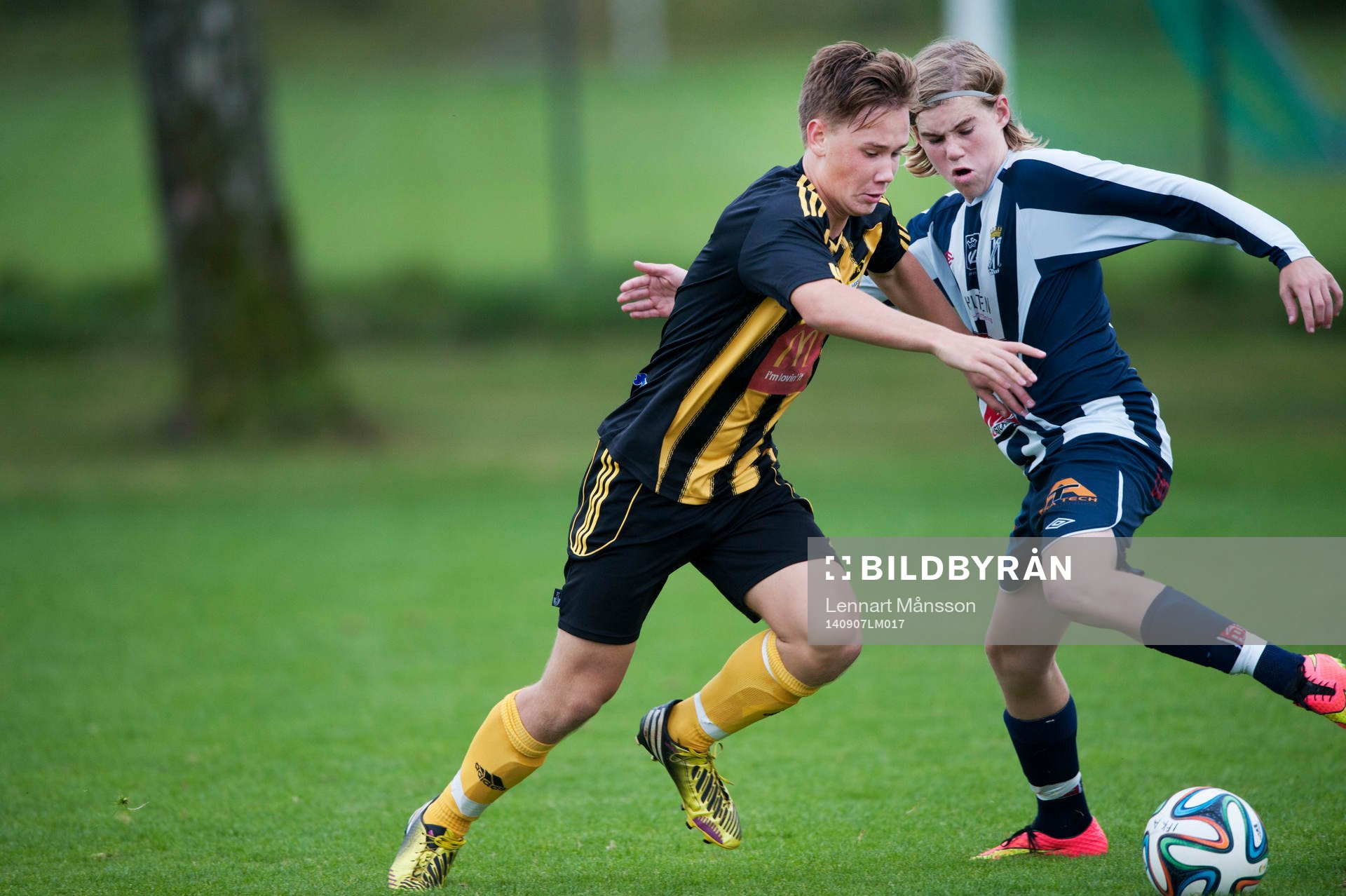IFK Hässleholms Theo Ekström i matchen för 15-åringar