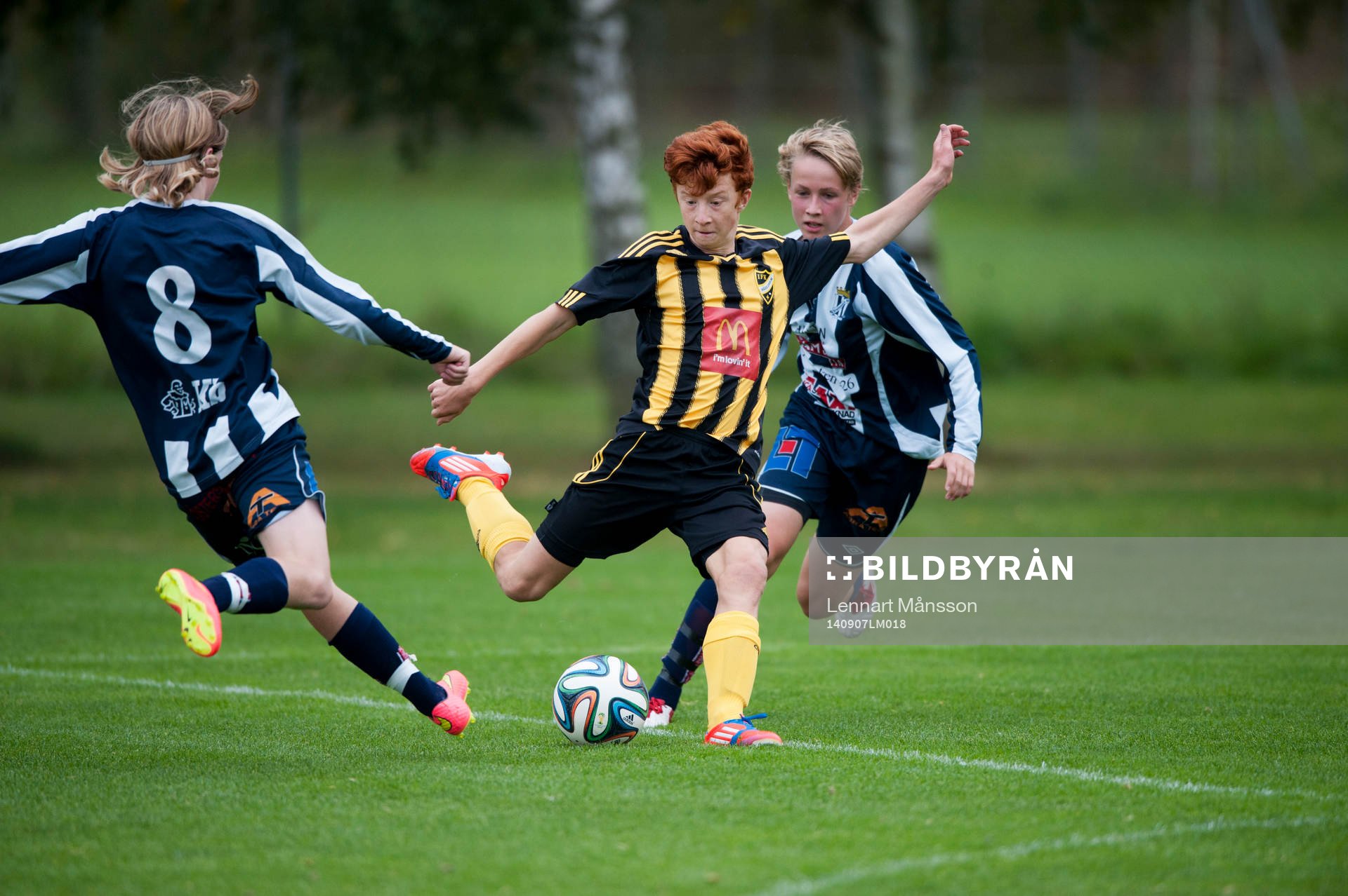 IFK Hässleholms Kevin Zenthio i matchen för 15-åringar