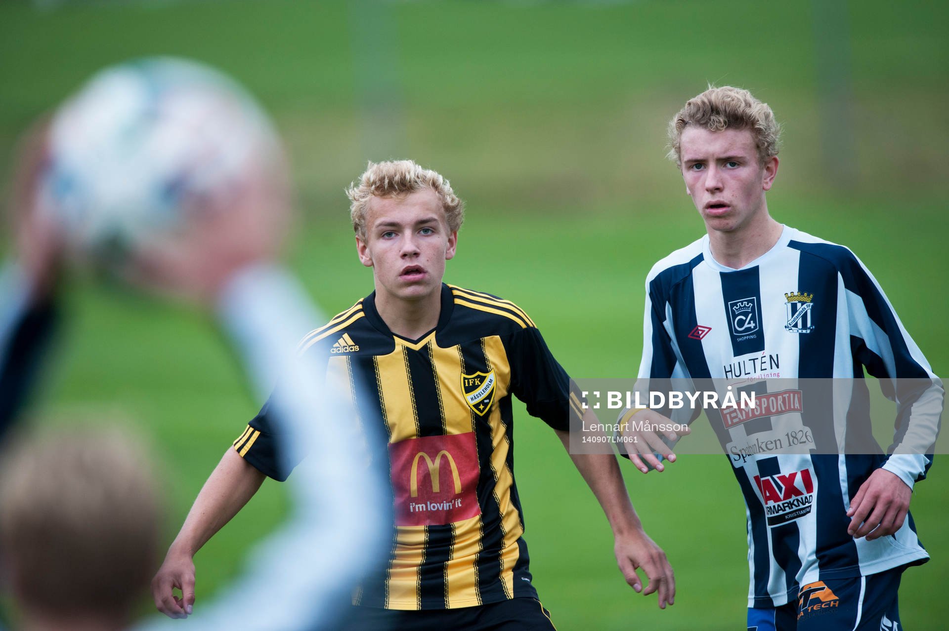 IFK Hässleholms Oskar Lindgren i matchen för 15-åringar