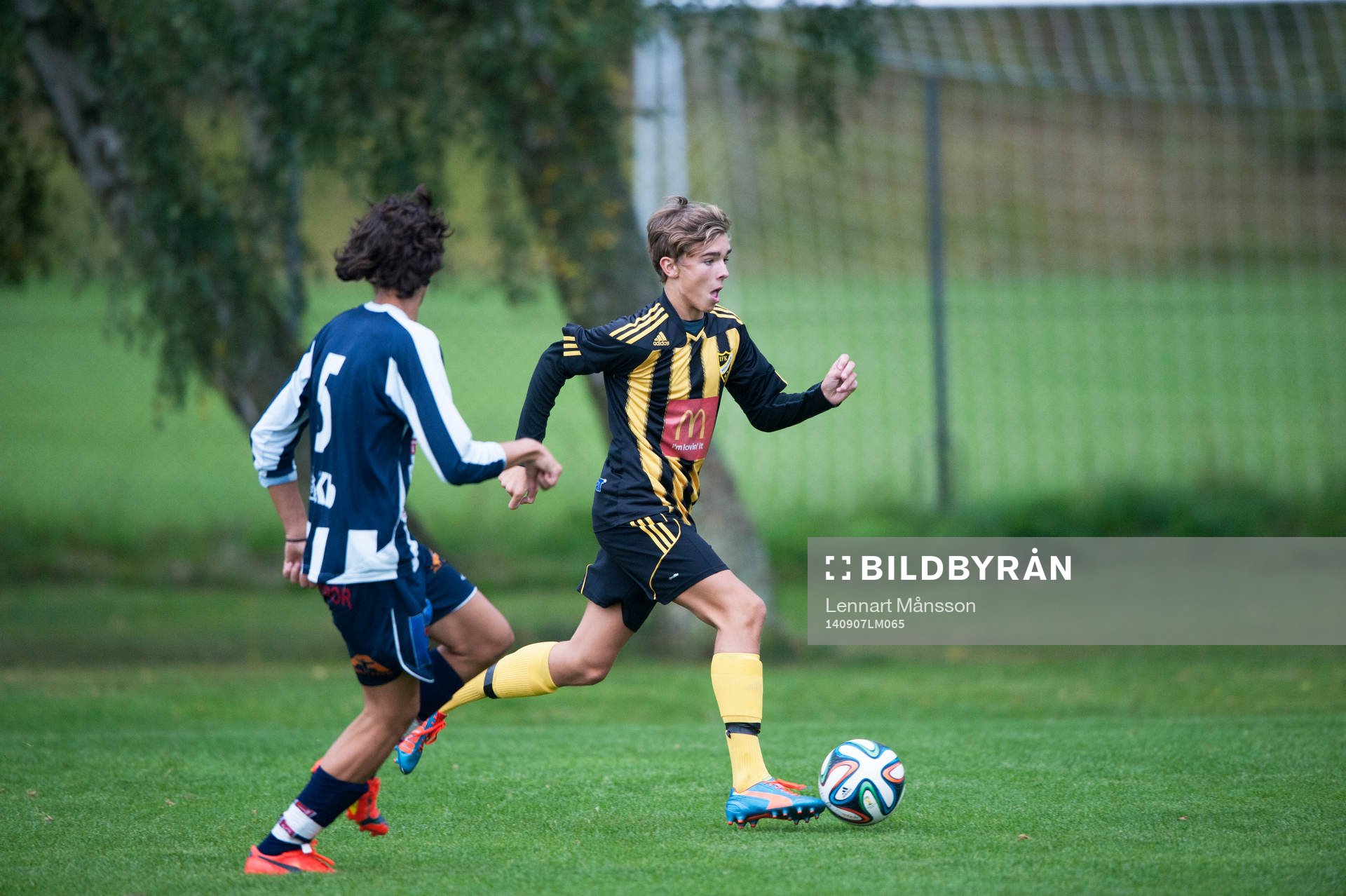 IFK Hässleholms Elliot Nilsson i matchen för 15-åringar