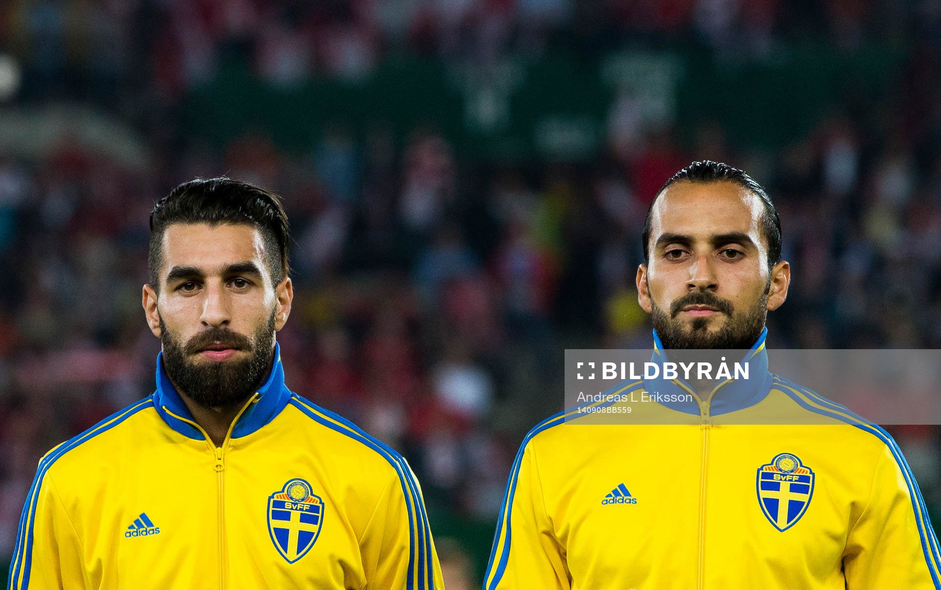 Sveriges Jimmy Durmaz och Erkan Zengin