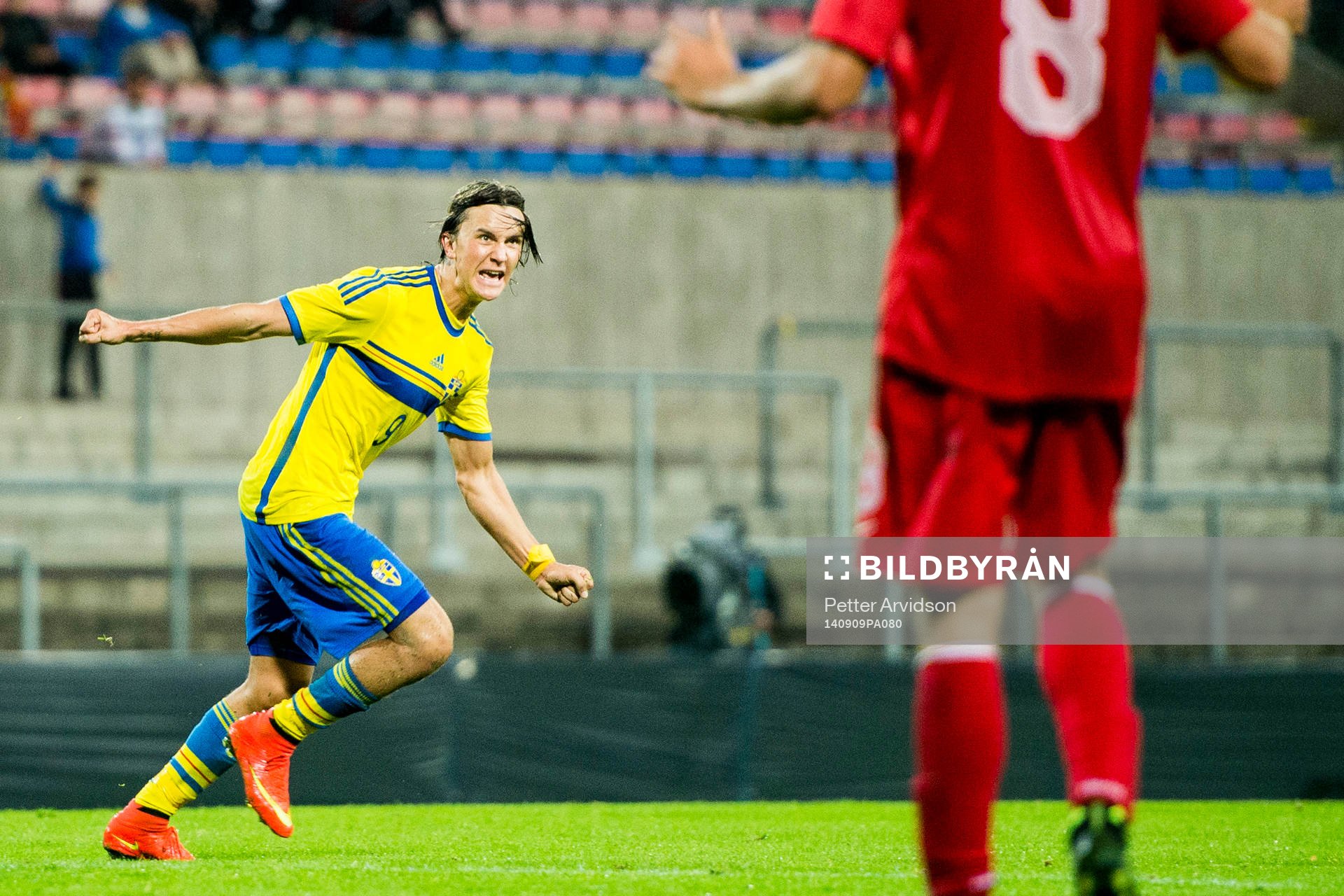 Sveriges Kristoffer Olsson jublar