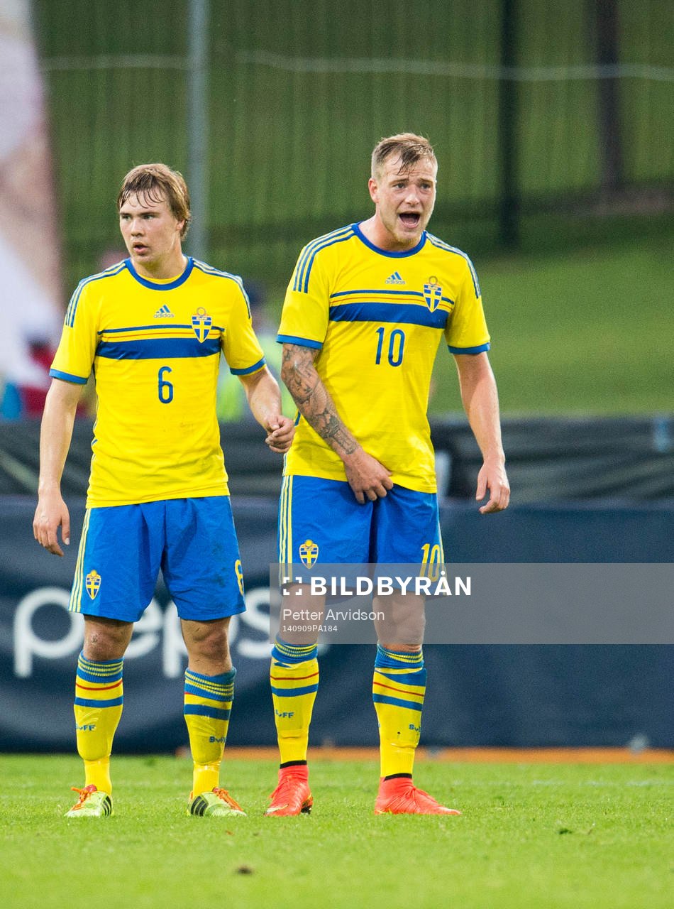 Sveriges Simon Tibbling och John Guidetti