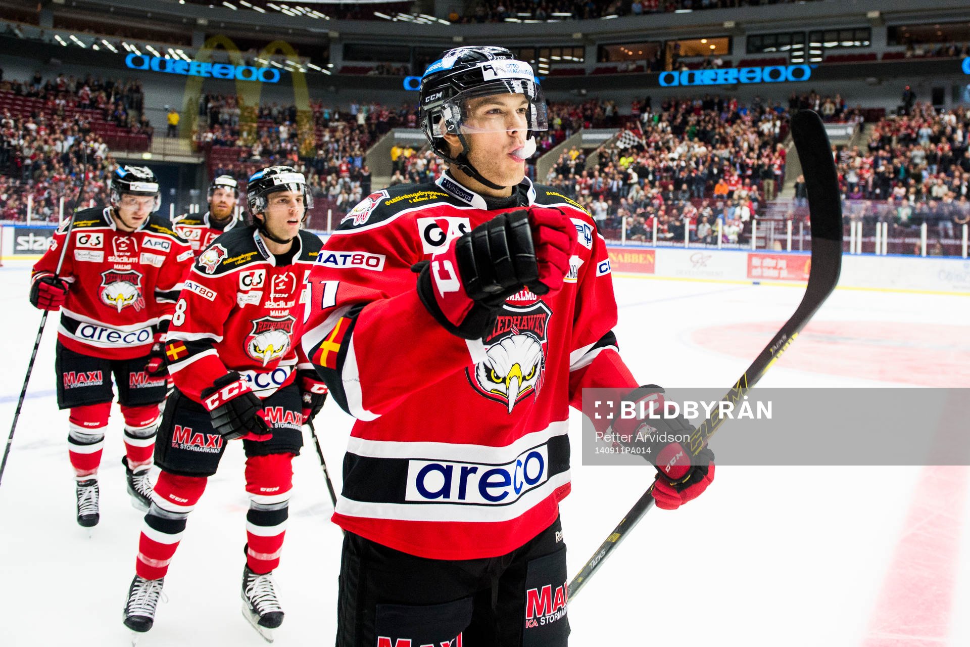 Malmö Redhawks Björn Svensson jublar