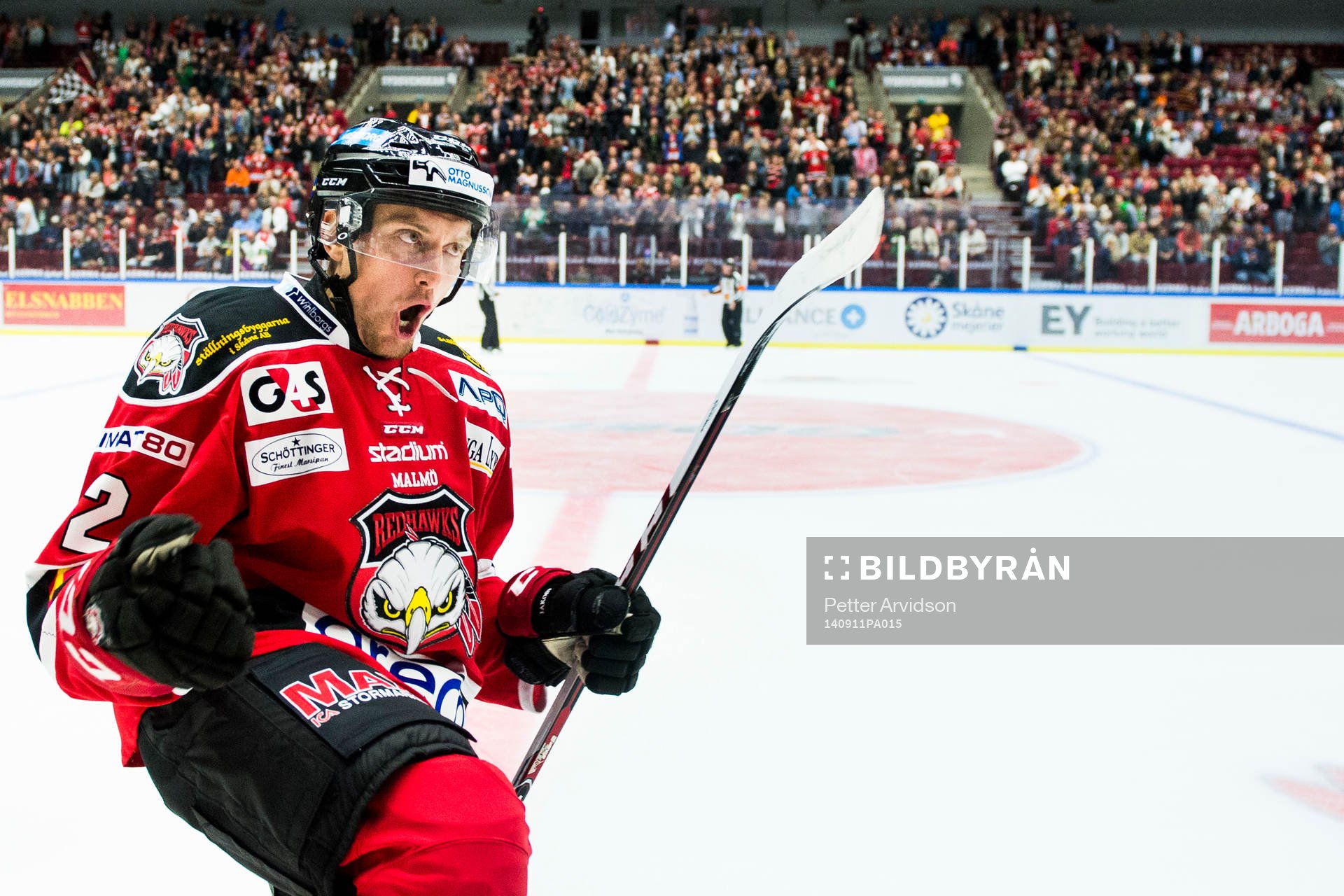 Malmö Redhawks Jens Jakobs jublar