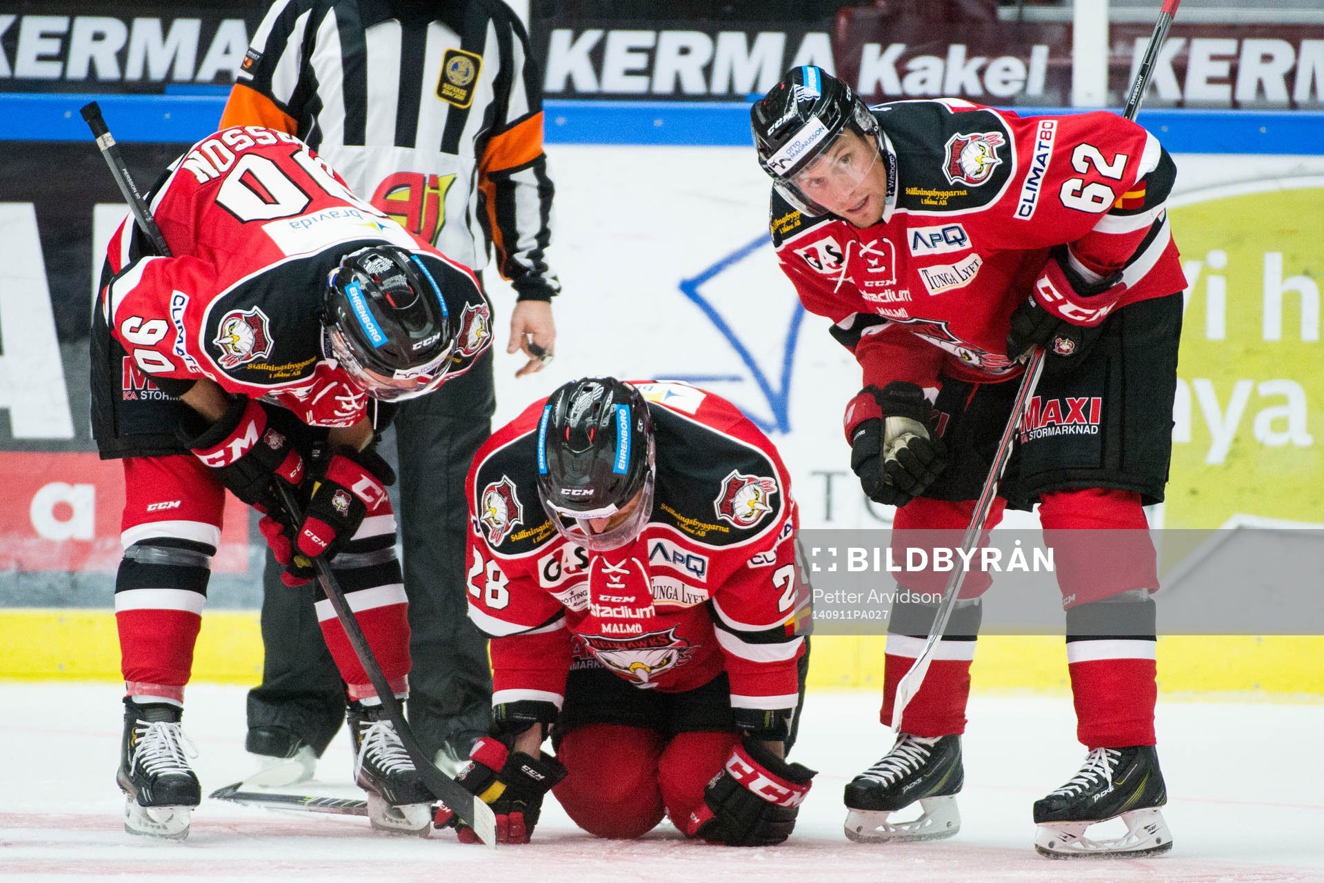 Malmö Redhawks Mattias Persson (tv) och Jens Jakobs (th)