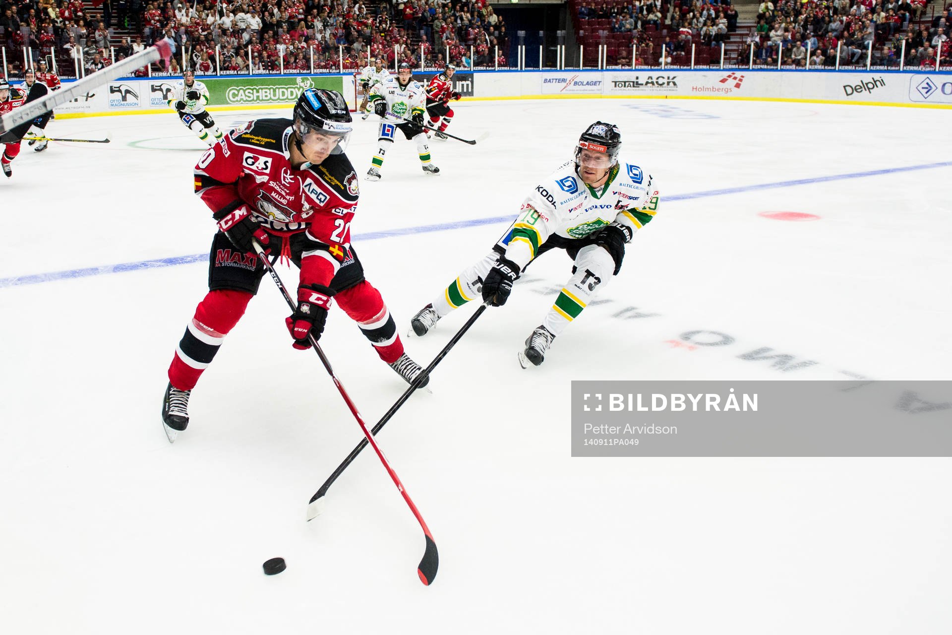 Malmö Redhawks Henrik Hetta och Björklövens William Quist