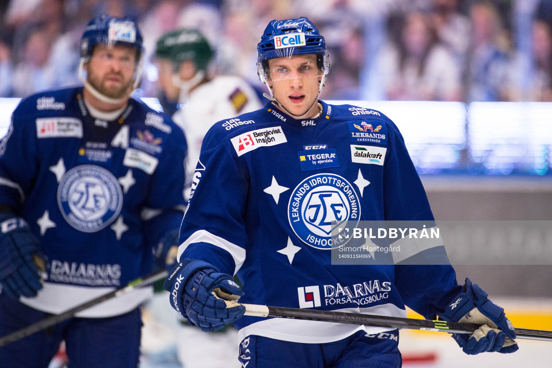 Leksands Jonas Frögren, t.v, och Simon Erlandsson