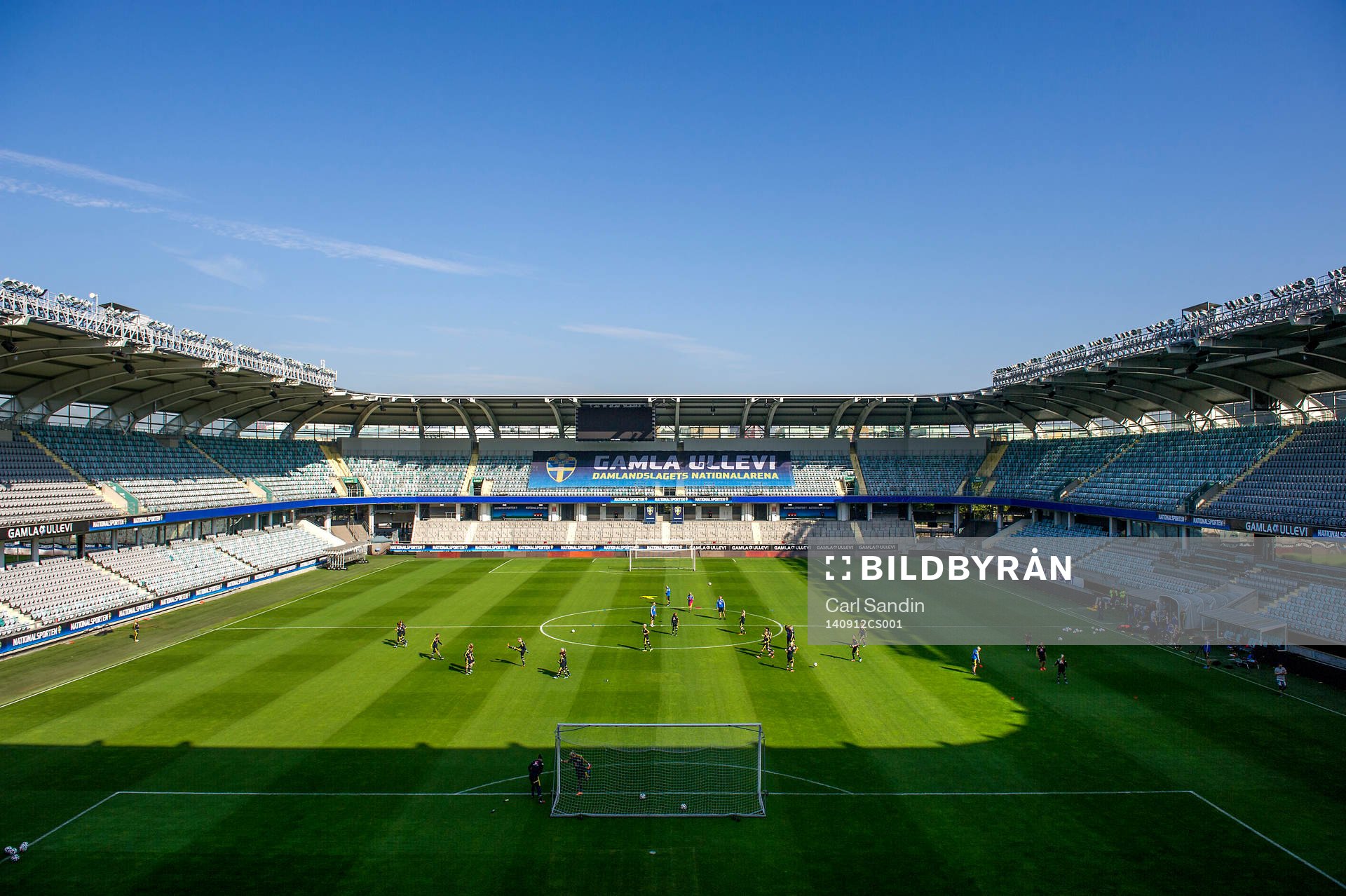 Sverige värmer upp på Gamla Ullevi