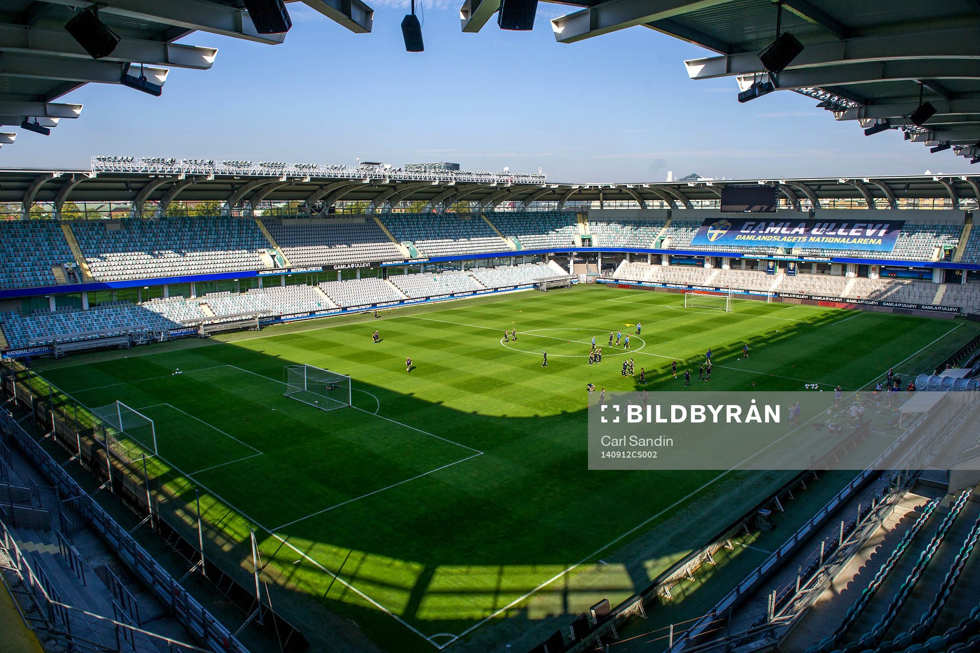 Sverige värmer upp på Gamla Ullevi