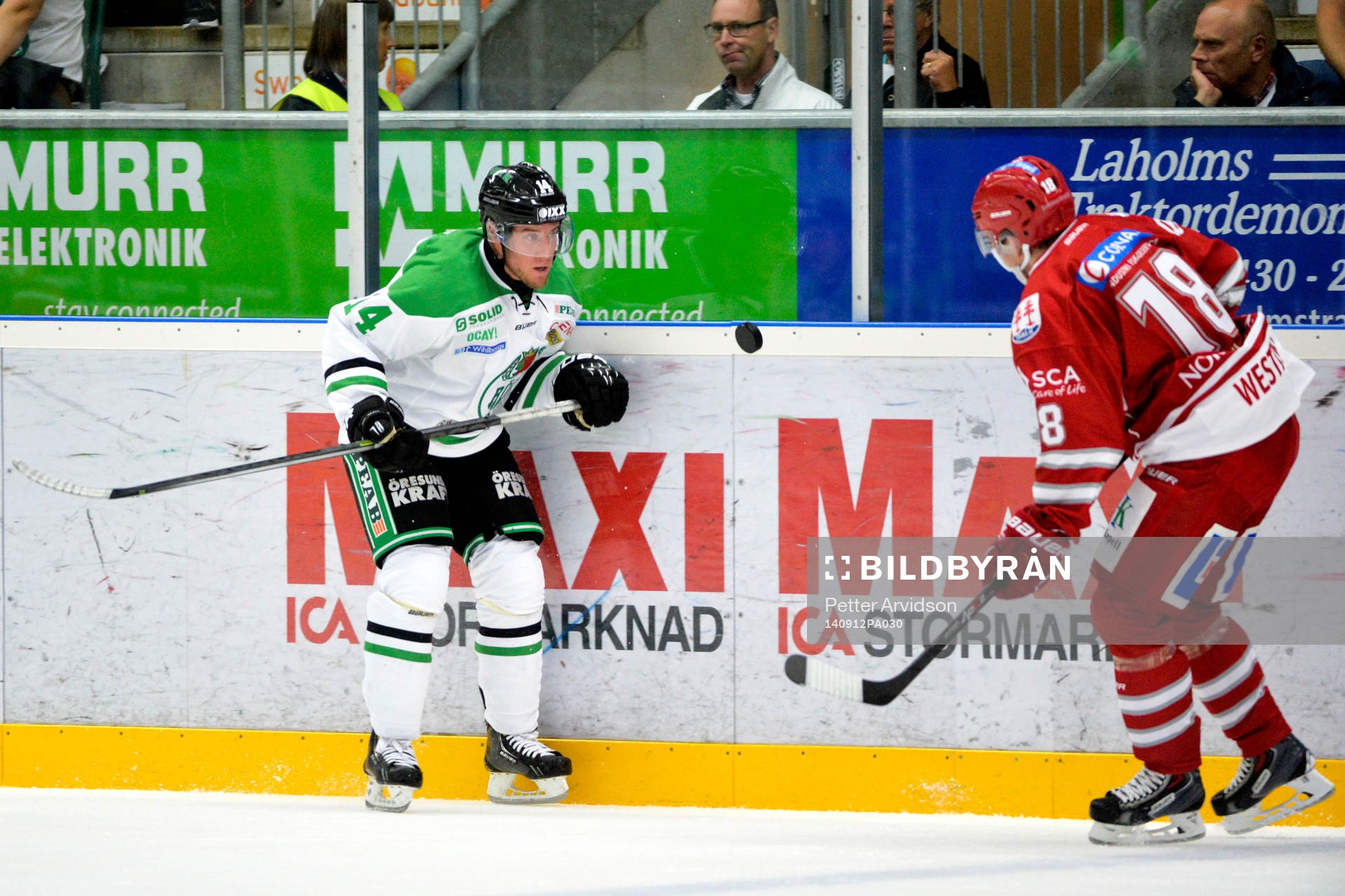 Rögles Justin Bostrom och Timrås Jens Westin