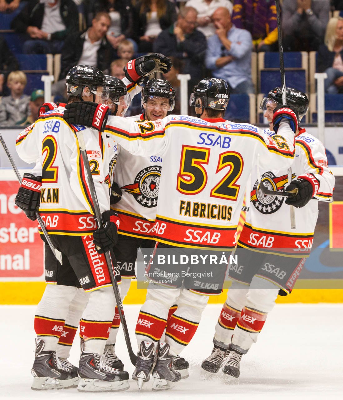 Luleås spelare jublar