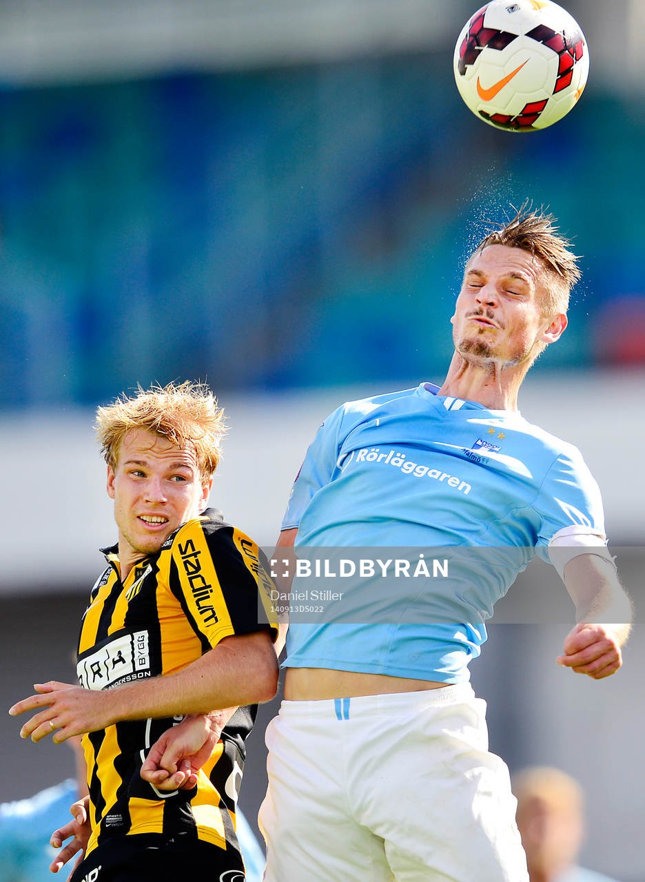 Häckens Oscar Lewicki och Malmö FFs Markus Rosenberg