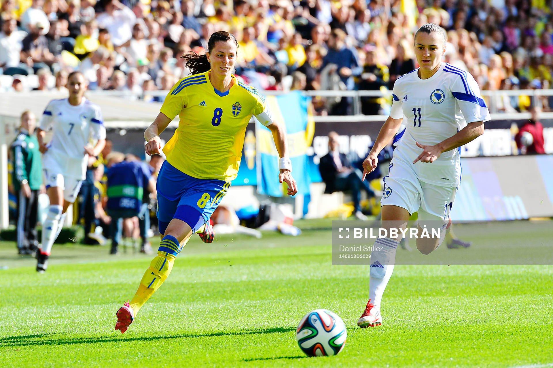 Sveriges Lotta Schelin mot Bosniens Lidija Kulis