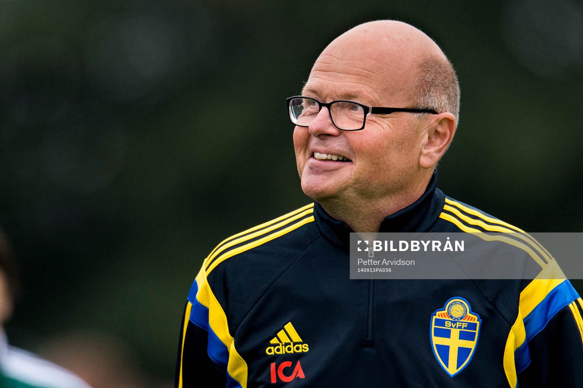 Sveriges förbundskapten Calle Barrling under fotbollsmatchen i kvalet till EM för F19 mellan Sverige och Moldavien den 13 september 2014 i Kristianstad.