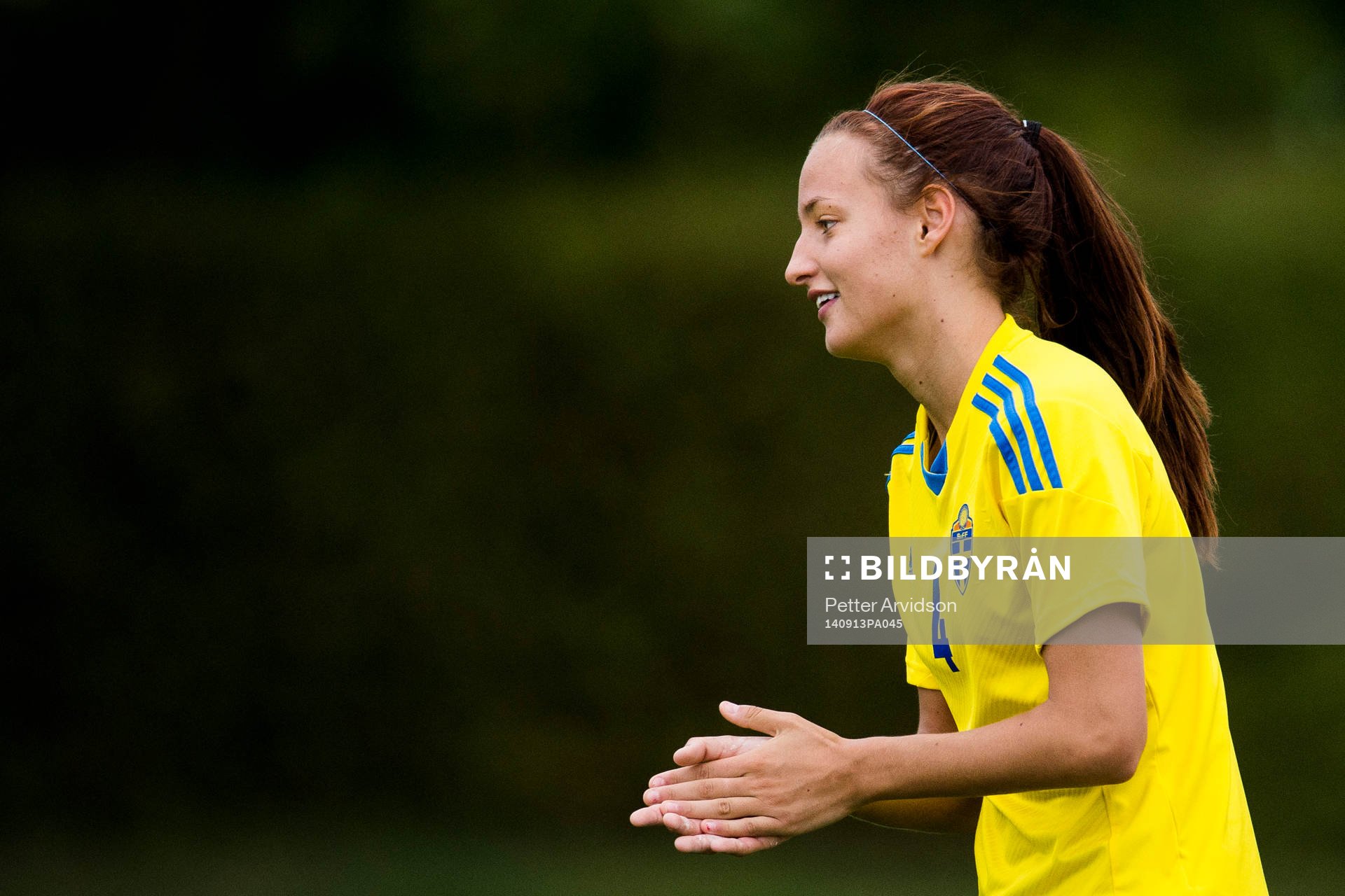 Sveriges Nathalie Björn jublar